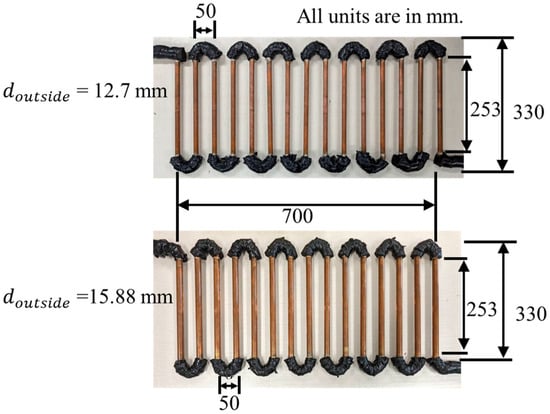 The serpentine copper pipe heat exchanger configuration.
