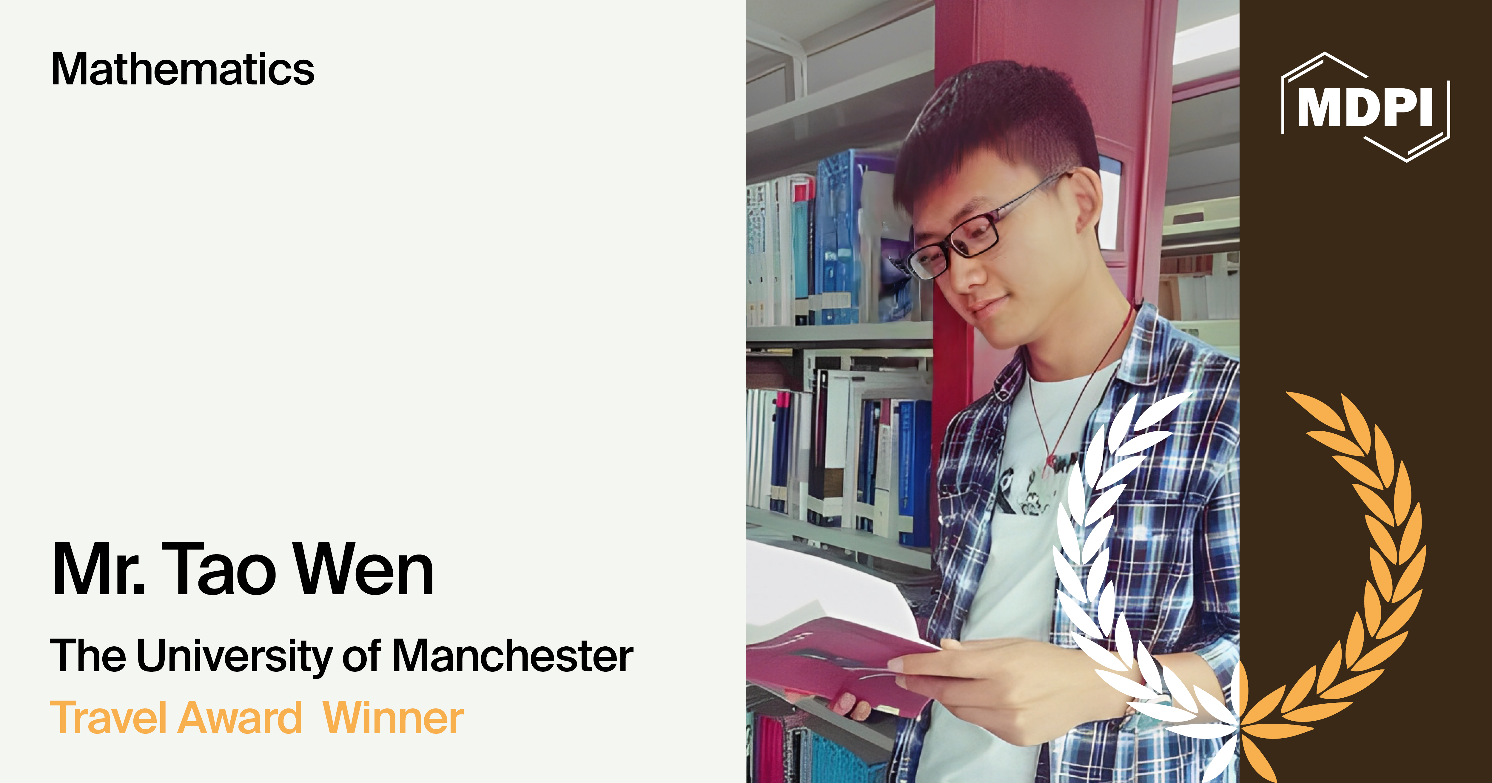 Mathematics 2024 Travel Award—Winner Announced