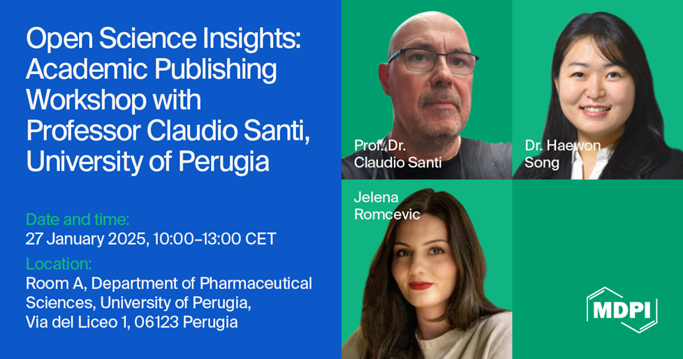 Open Science Insights: Academic Publishing Workshop with Prof. Dr. Claudio Santi, University of Perugia, 27 January 2025