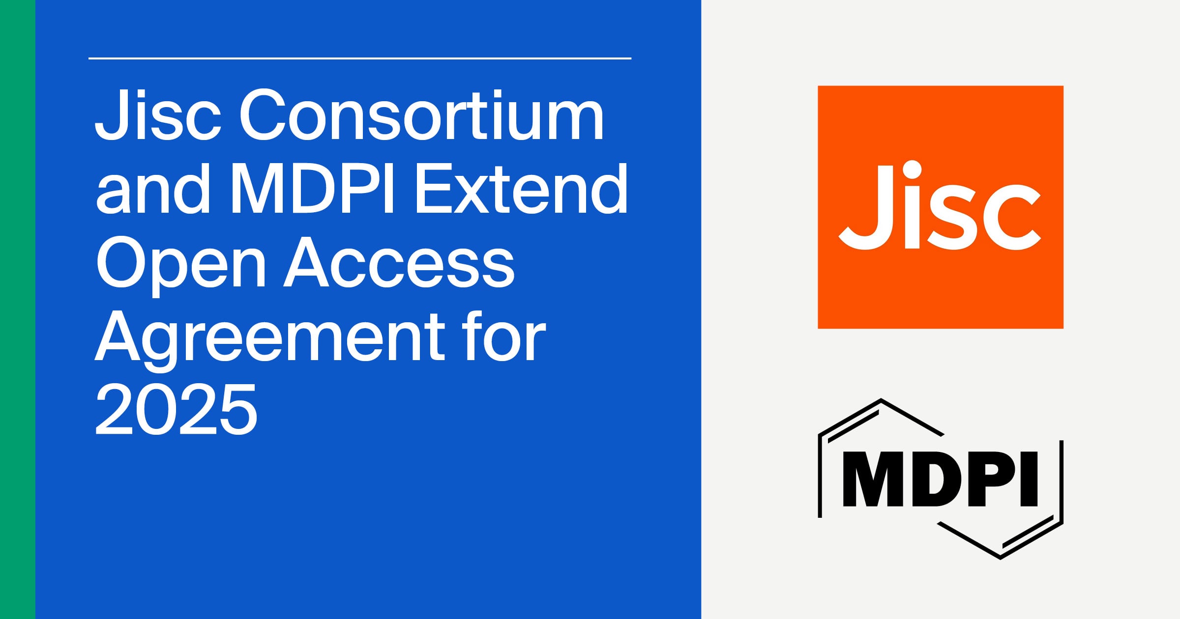 MDPI and Jisc Consortium Extend Open Access Agreement for 2025
