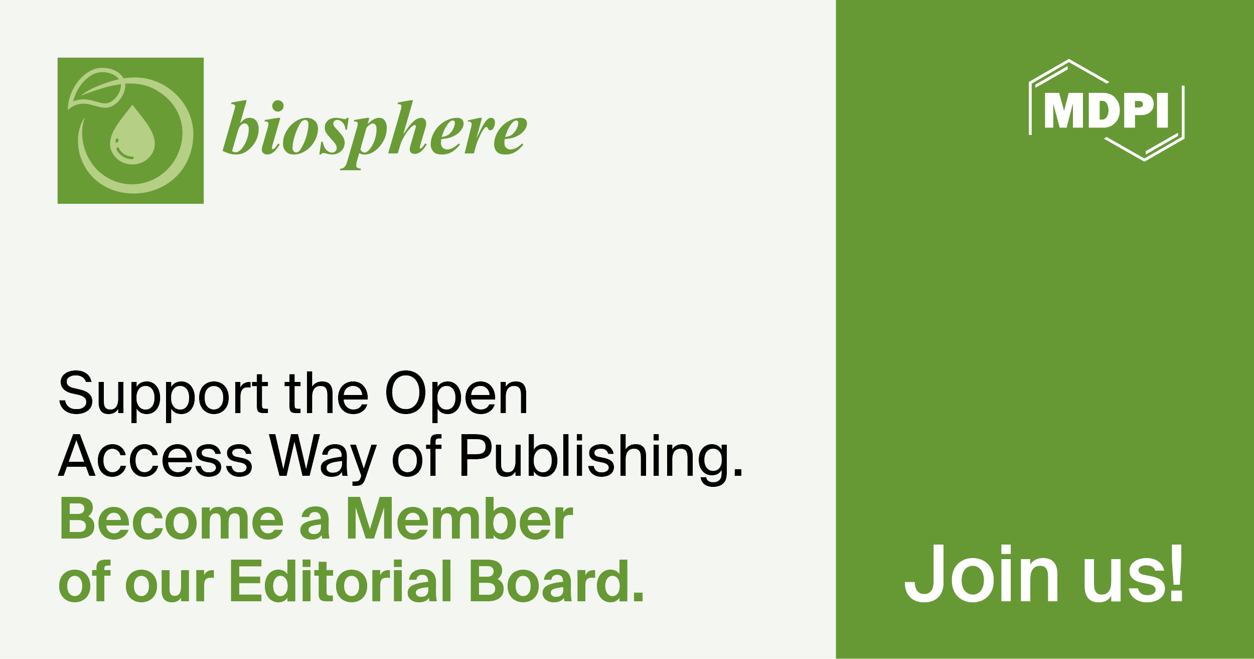 Recruiting Early Career Editorial Board Members for Biosphere