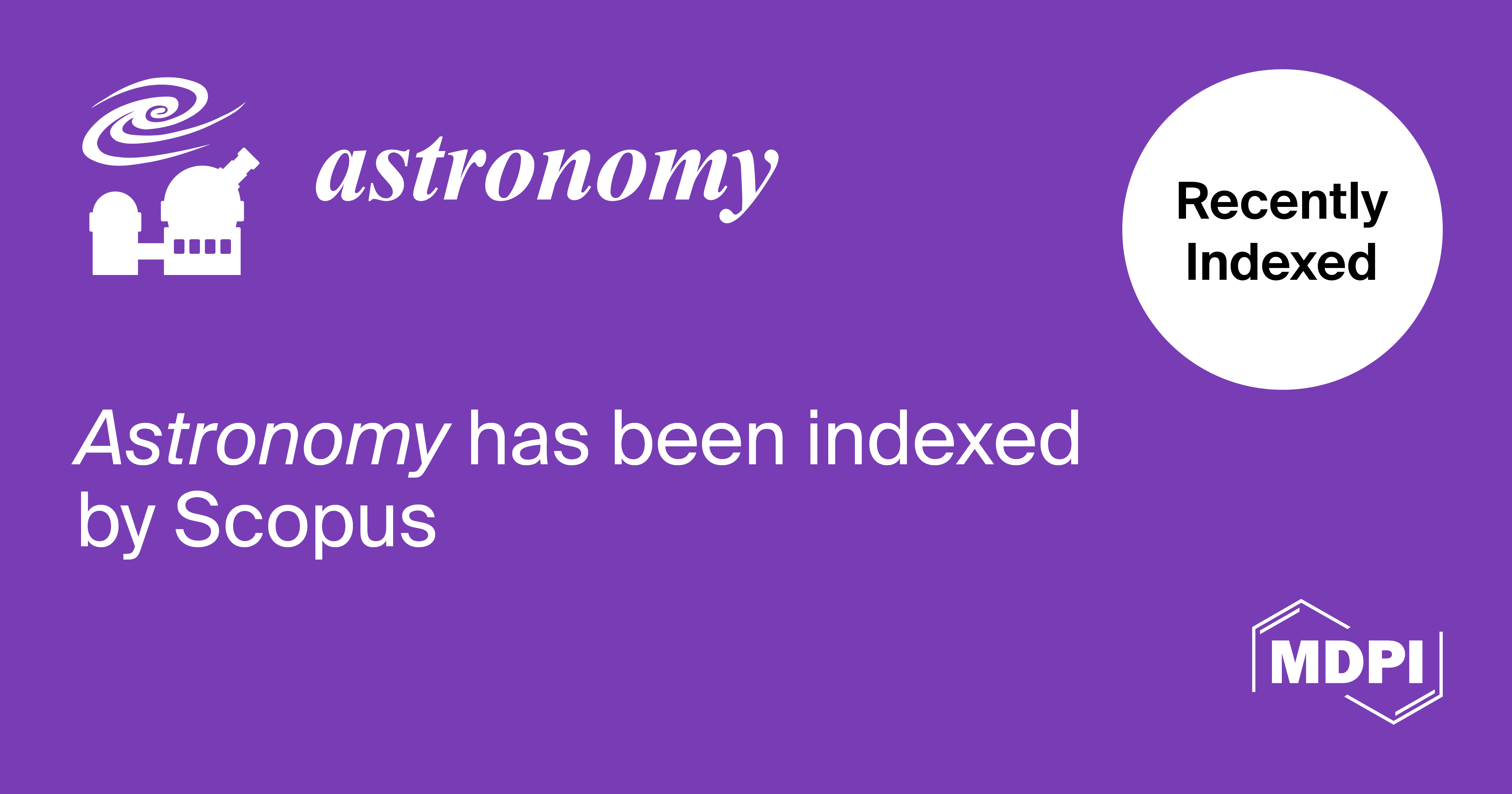 Astronomy Accepted for Coverage in Scopus
