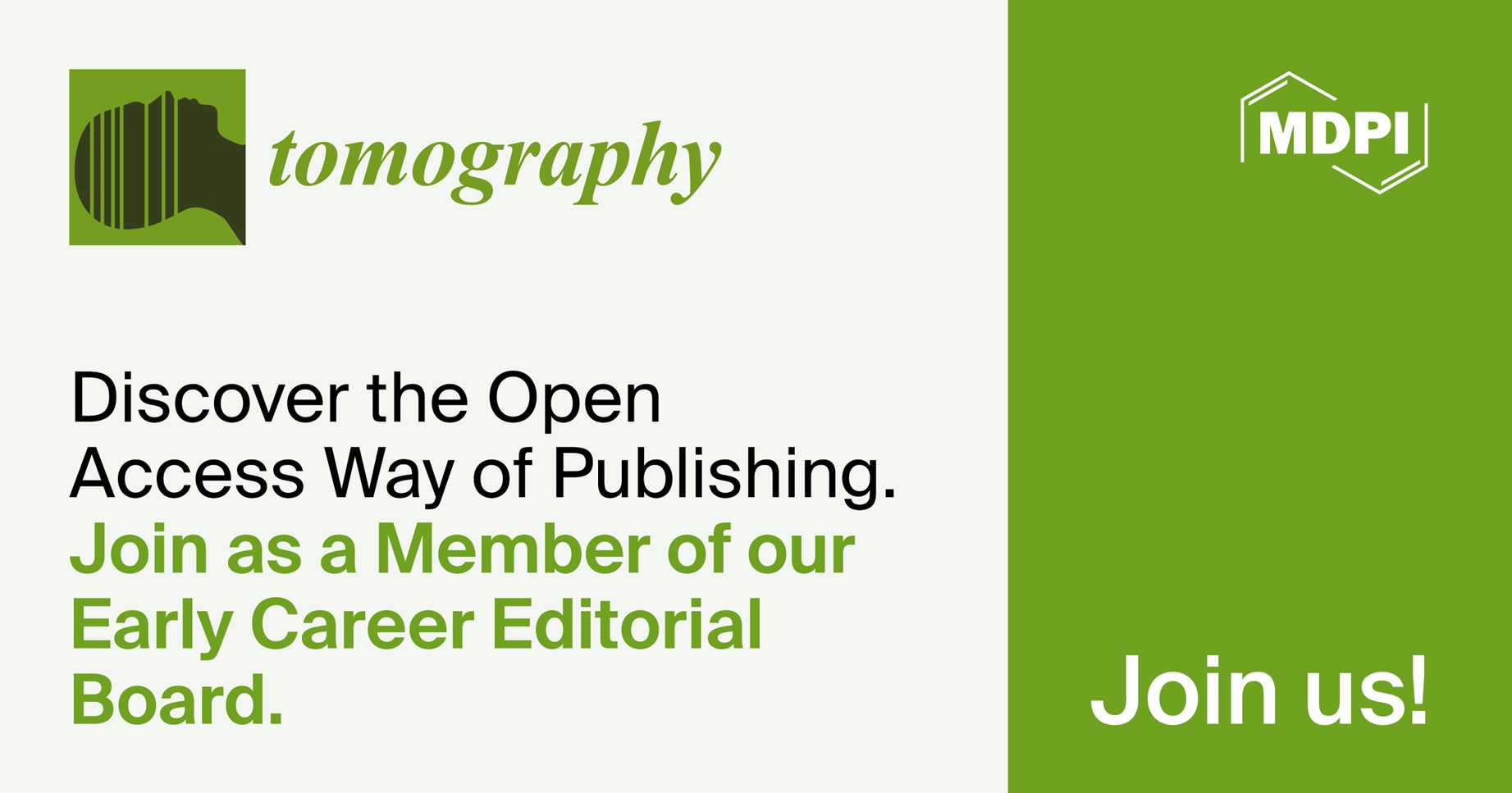 Recruiting Early Career Editorial Board Members for Tomography