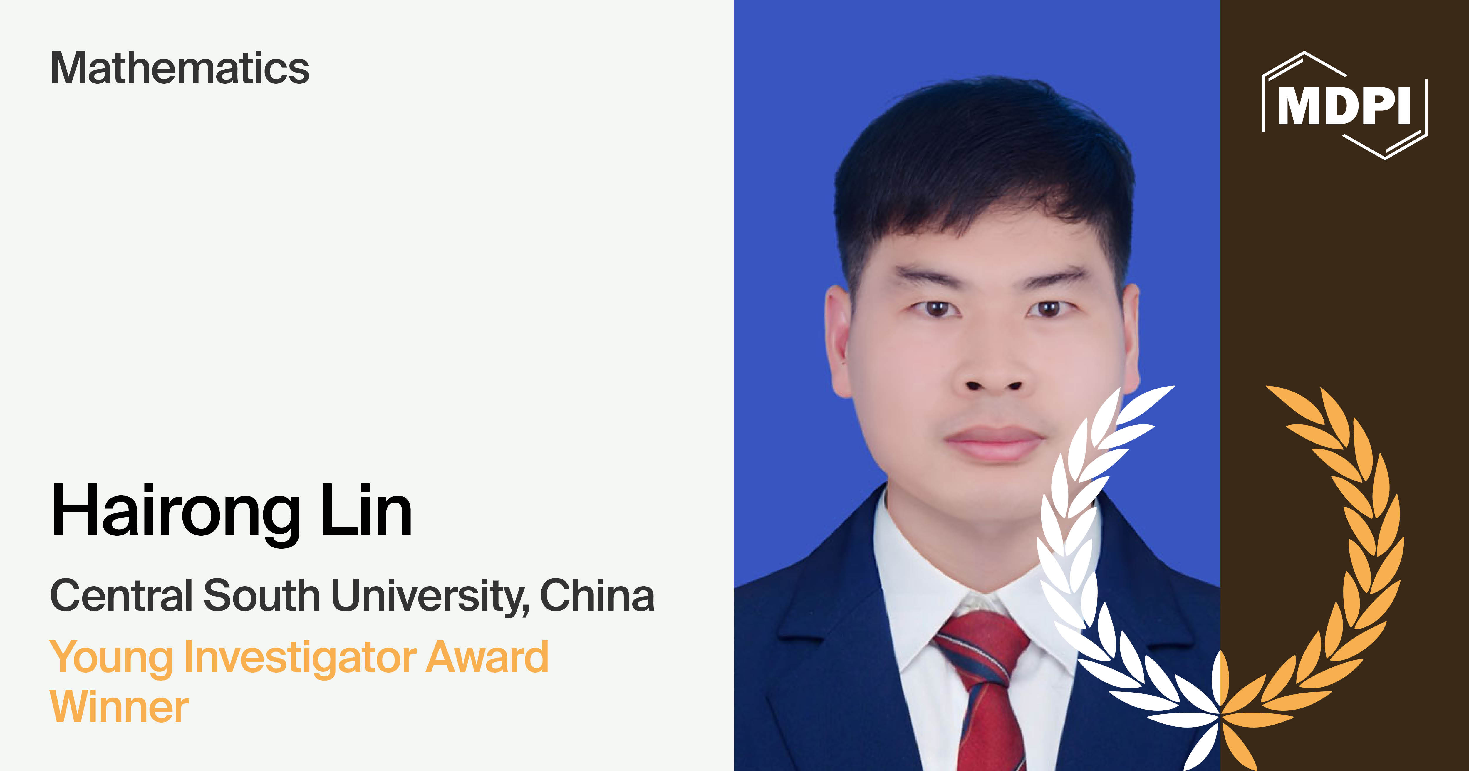 Interview with Dr. Hairong Lin—Winner of the Mathematics 2024 Young Investigator Award