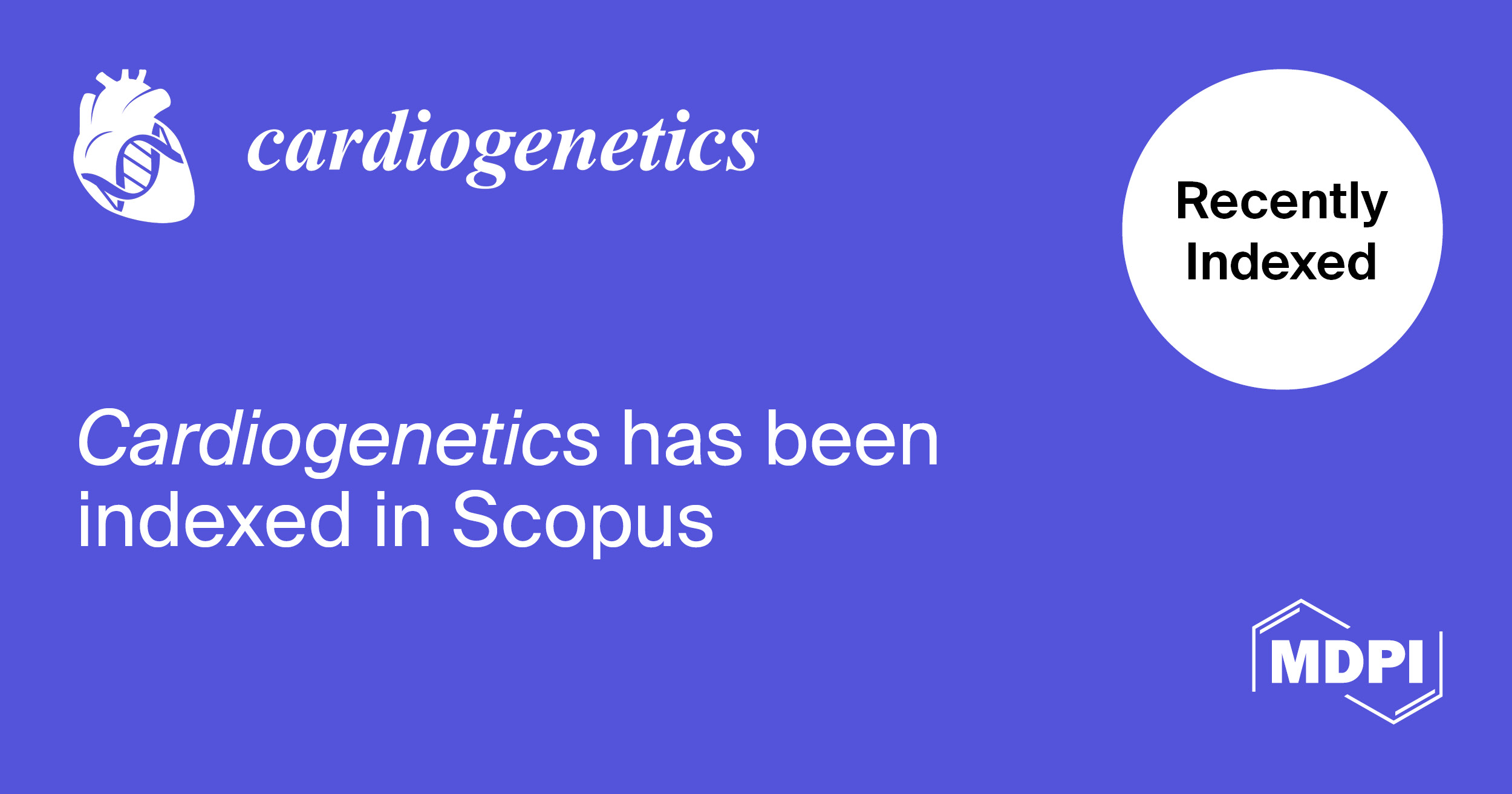 Cardiogenetics Accepted for Coverage in Scopus