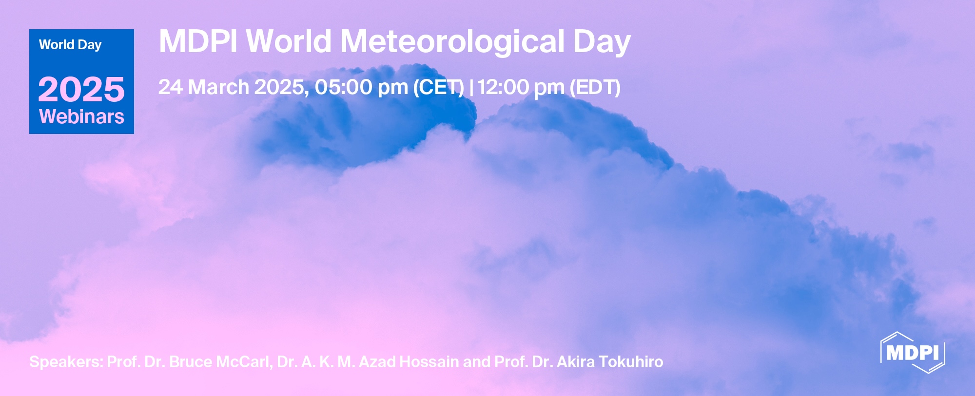 MDPI Webinars | 2025 World Meteorological Day, 24 March 2025
