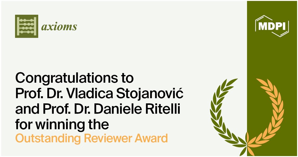 Axioms 2024 Outstanding Reviewer Award—Winners Announced