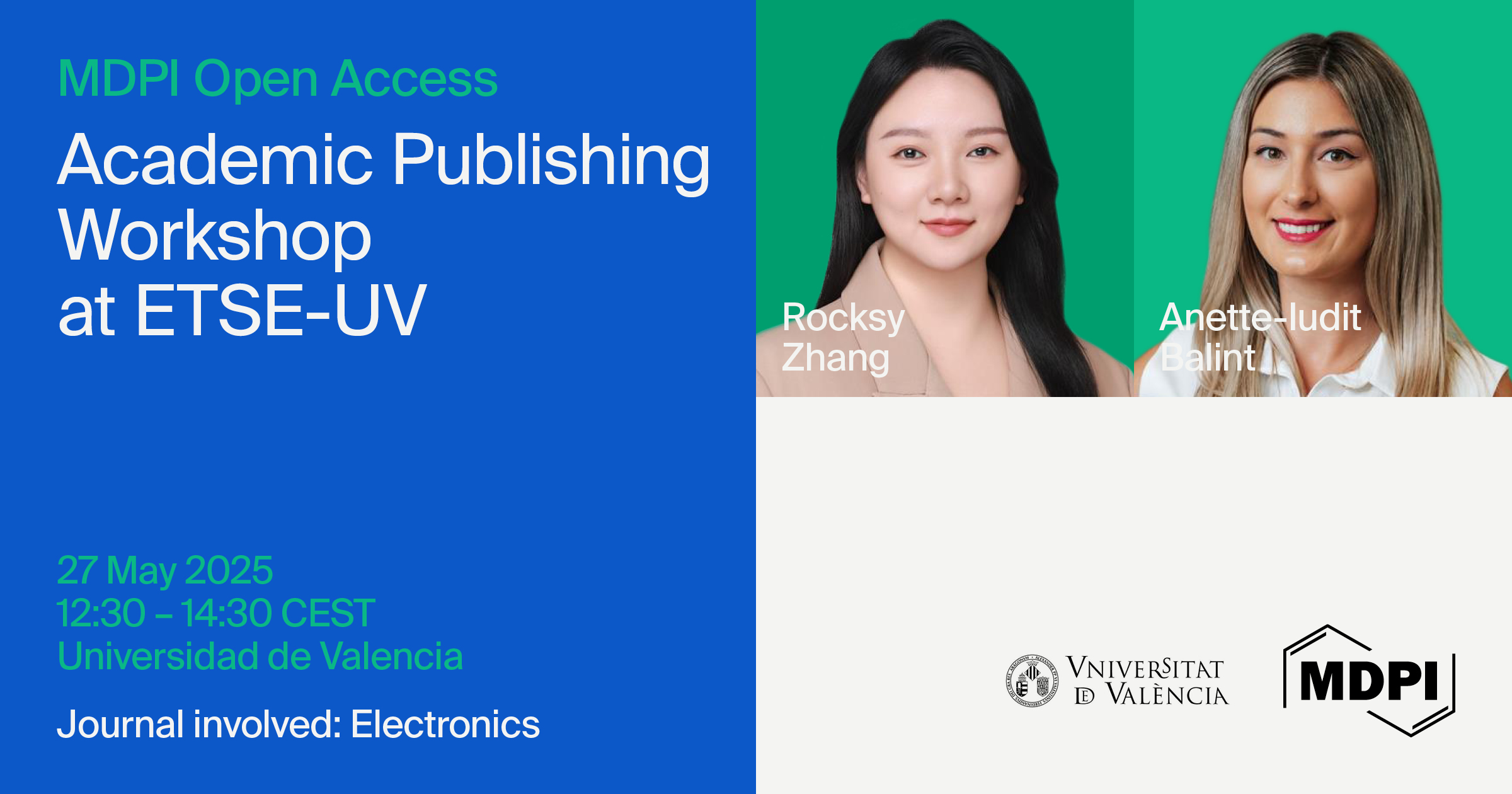 MDPI Open Science Insights: Academic Publishing Workshop at ETSE of the University of Valencia, 27 May 2025