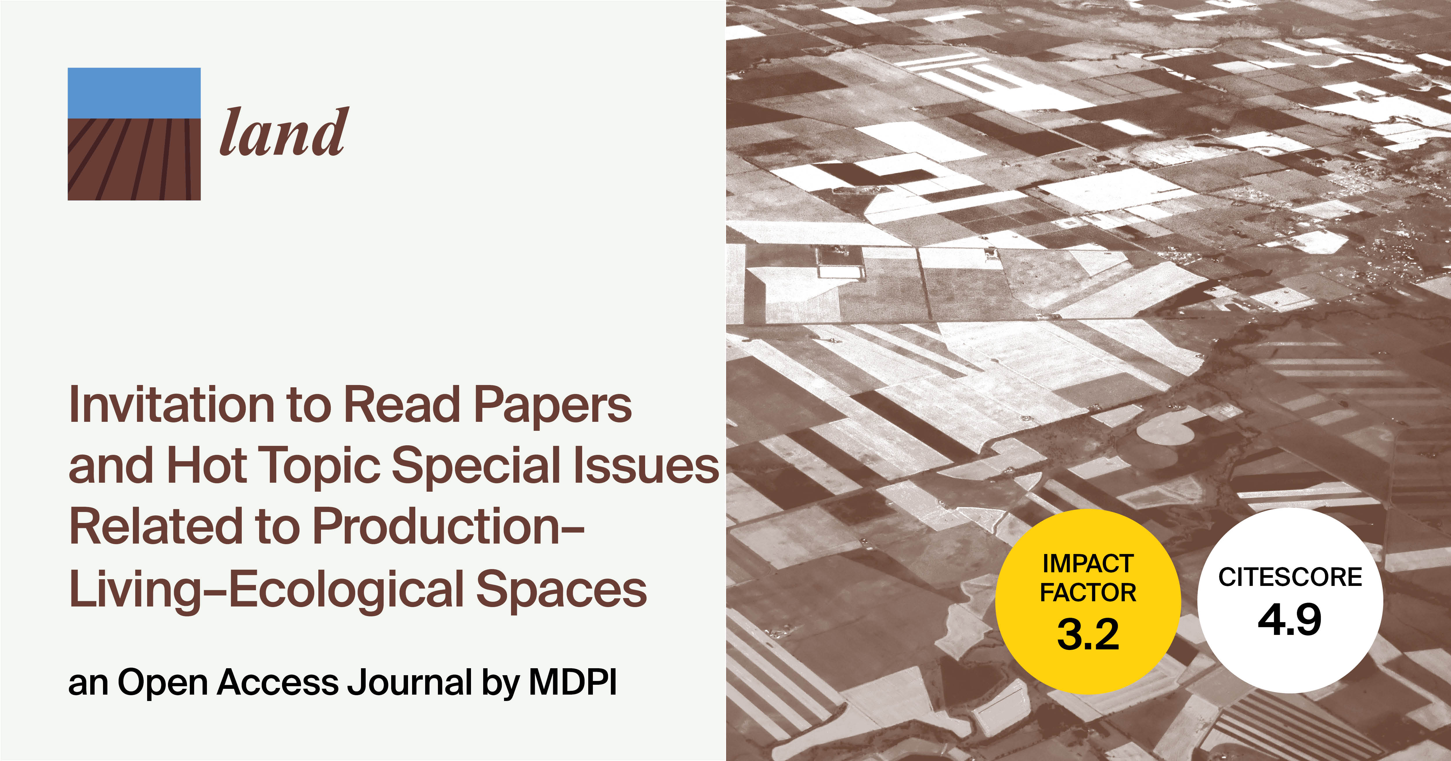 Land | Invitation to Read Papers and Hot Topic Special Issues Related to Production–Living–Ecological Spaces