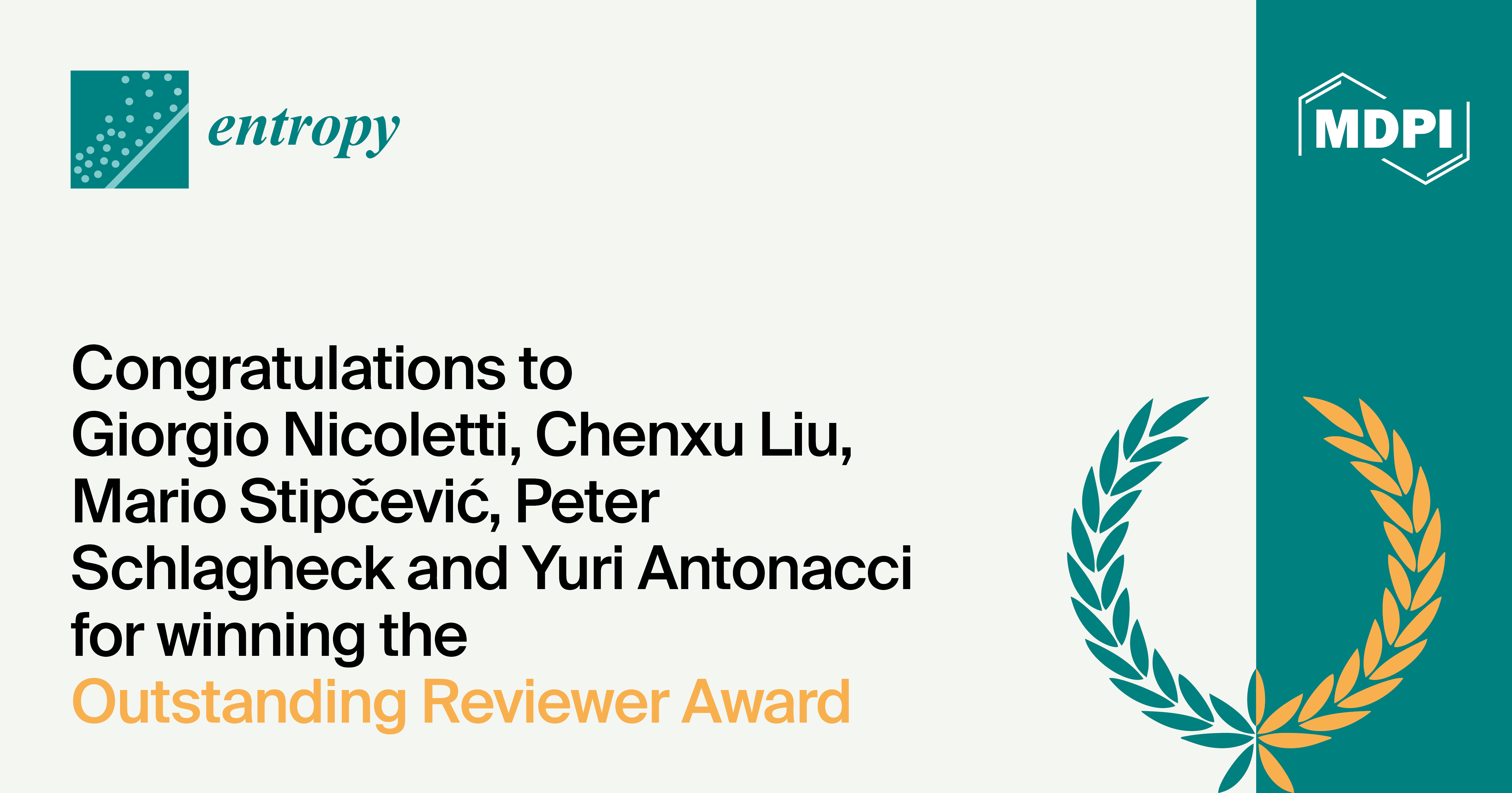 <em>Entropy</em> 2024 Outstanding Reviewer Award&mdash;Winners Announced