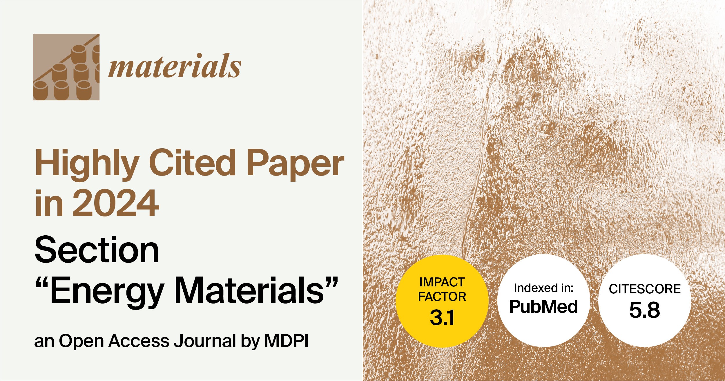Materials | Highly Cited Papers from 2024 in the “Energy Materials” Section