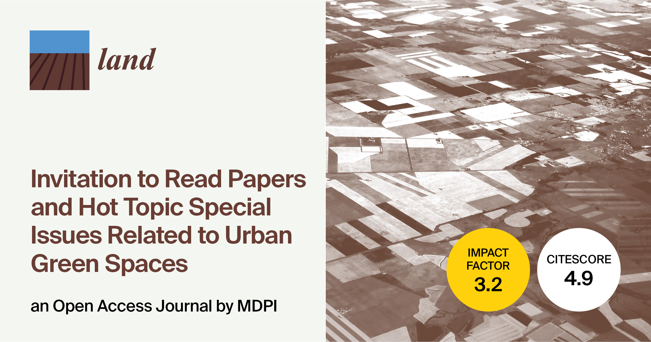 <strong><em>Land</em> | Invitation to Read Papers from 2023&ndash;2024 and Hot Topic Special Issues Related to Urban Green Spaces</strong>