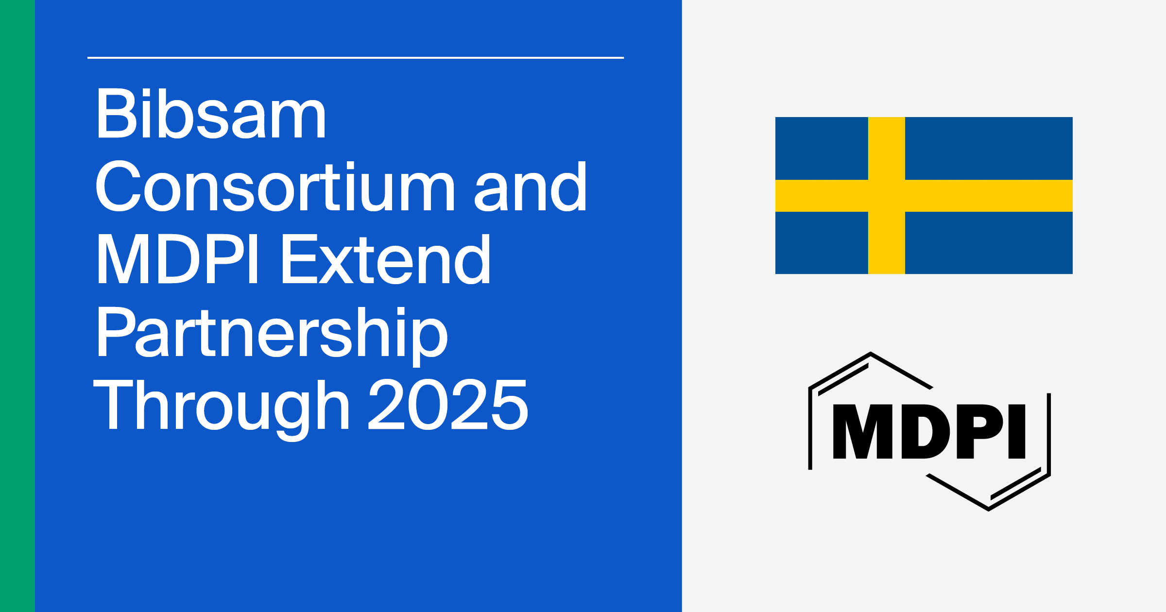MDPI and Bibsam Renew National Agreement for Sweden