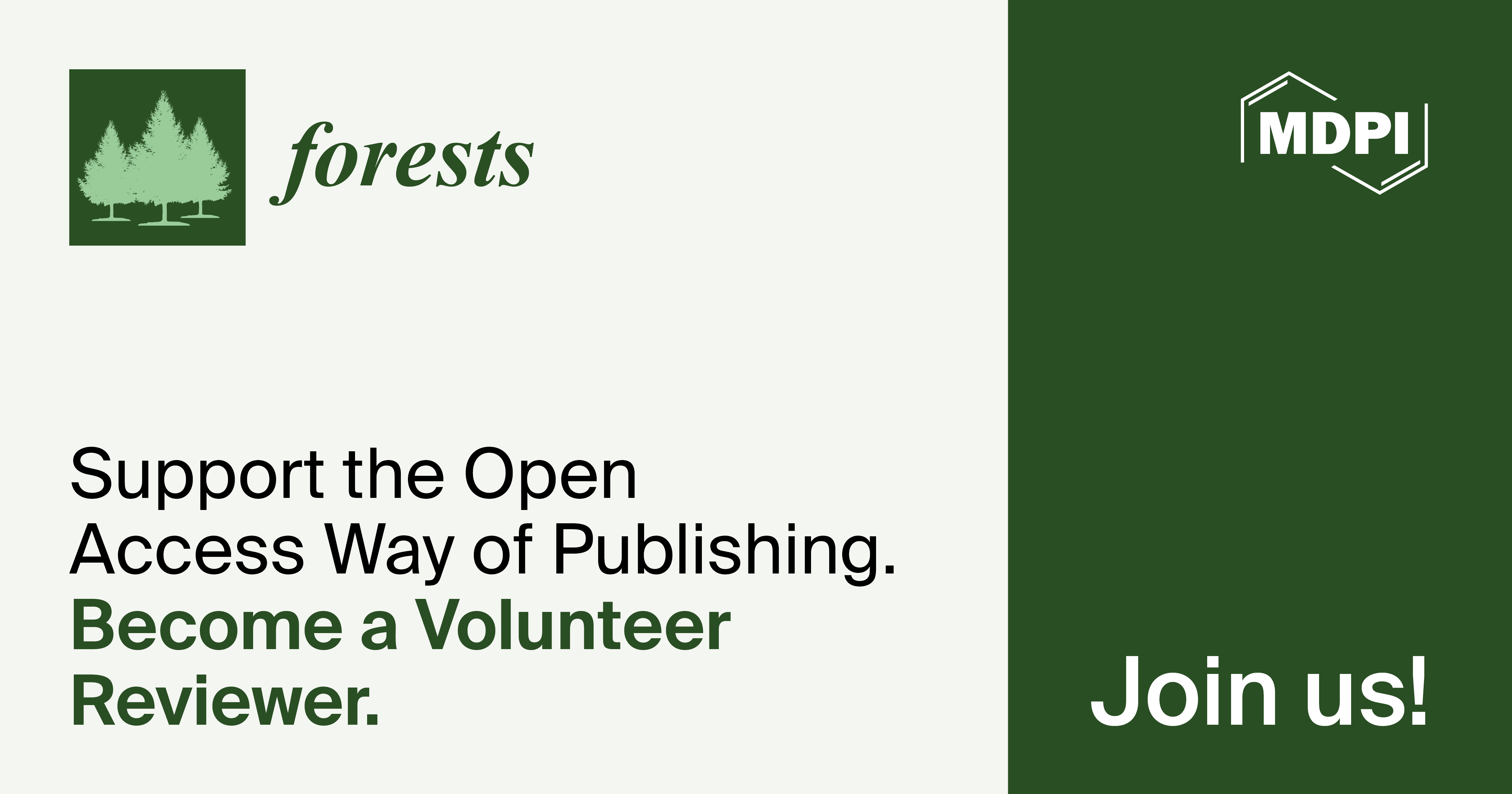 Recruiting Volunteer Reviewers for Forests