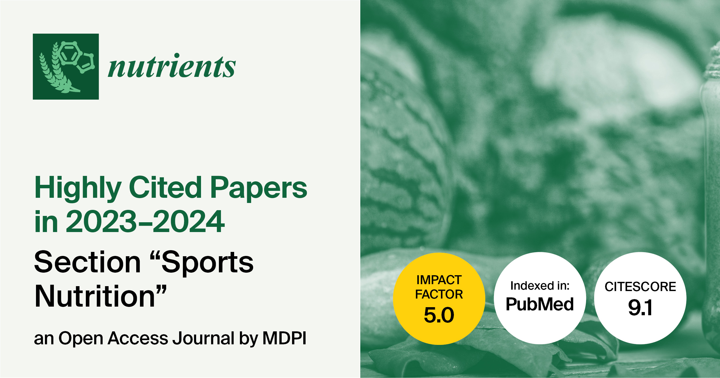 Nutrients | Highly Cited Papers in 2023–2024 in the Section “Sports Nutrition”
