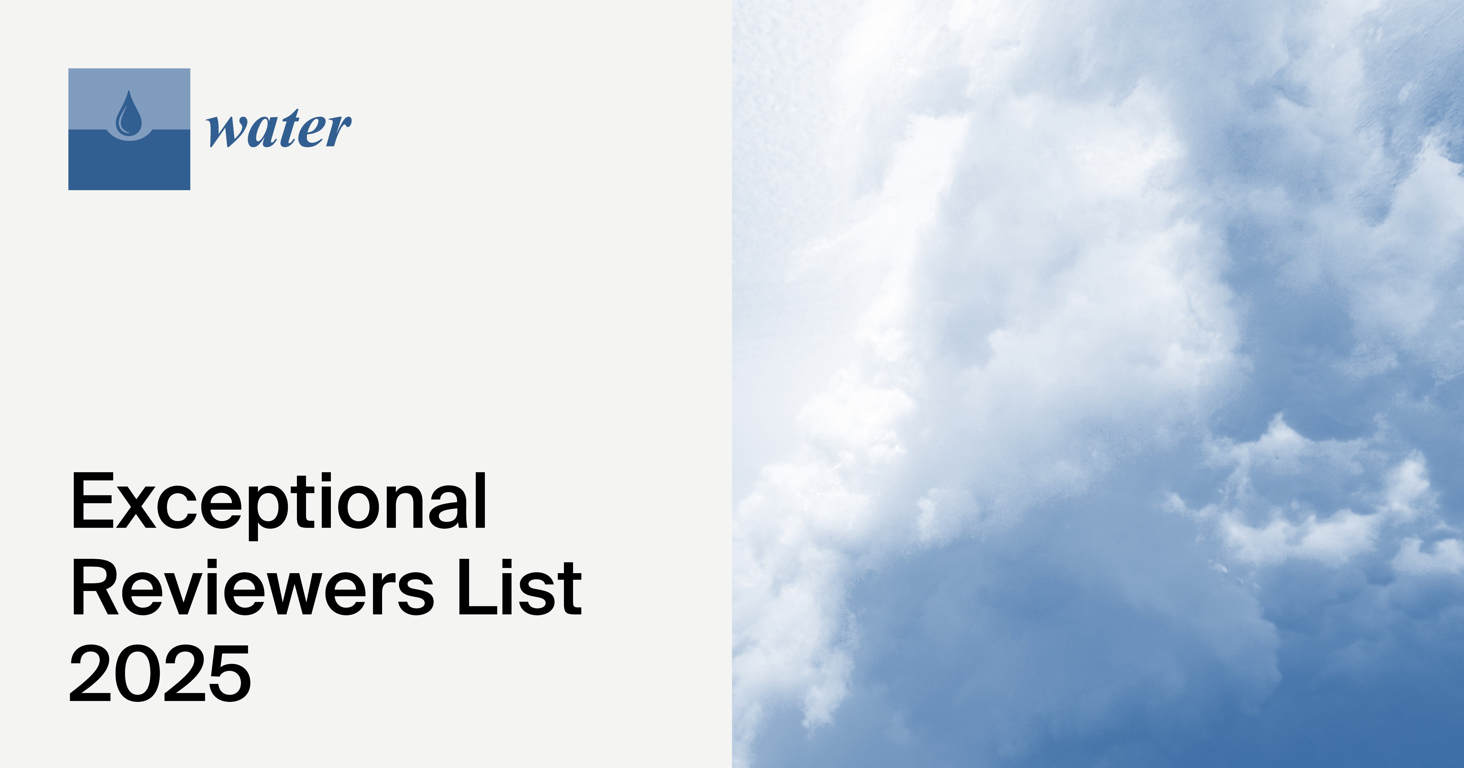 Water Exceptional Reviewers List 2025
