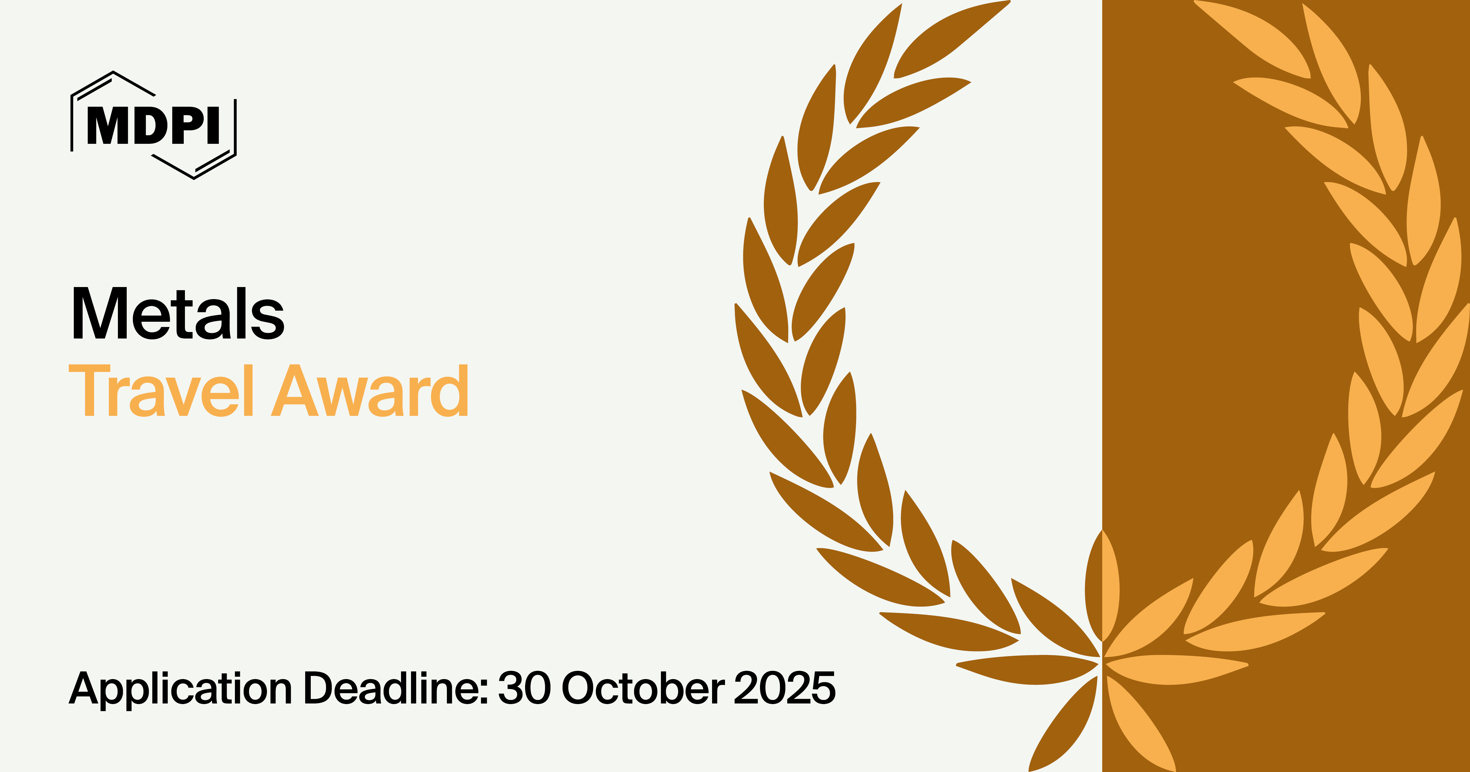Metals 2026 Travel Award—Open for Applications