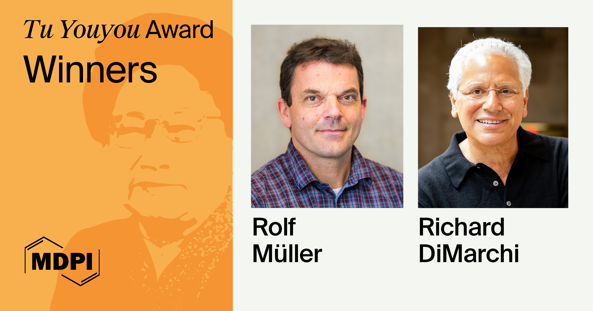 Richard DiMarchi and Rolf Müller Share the 2024 Tu Youyou Award