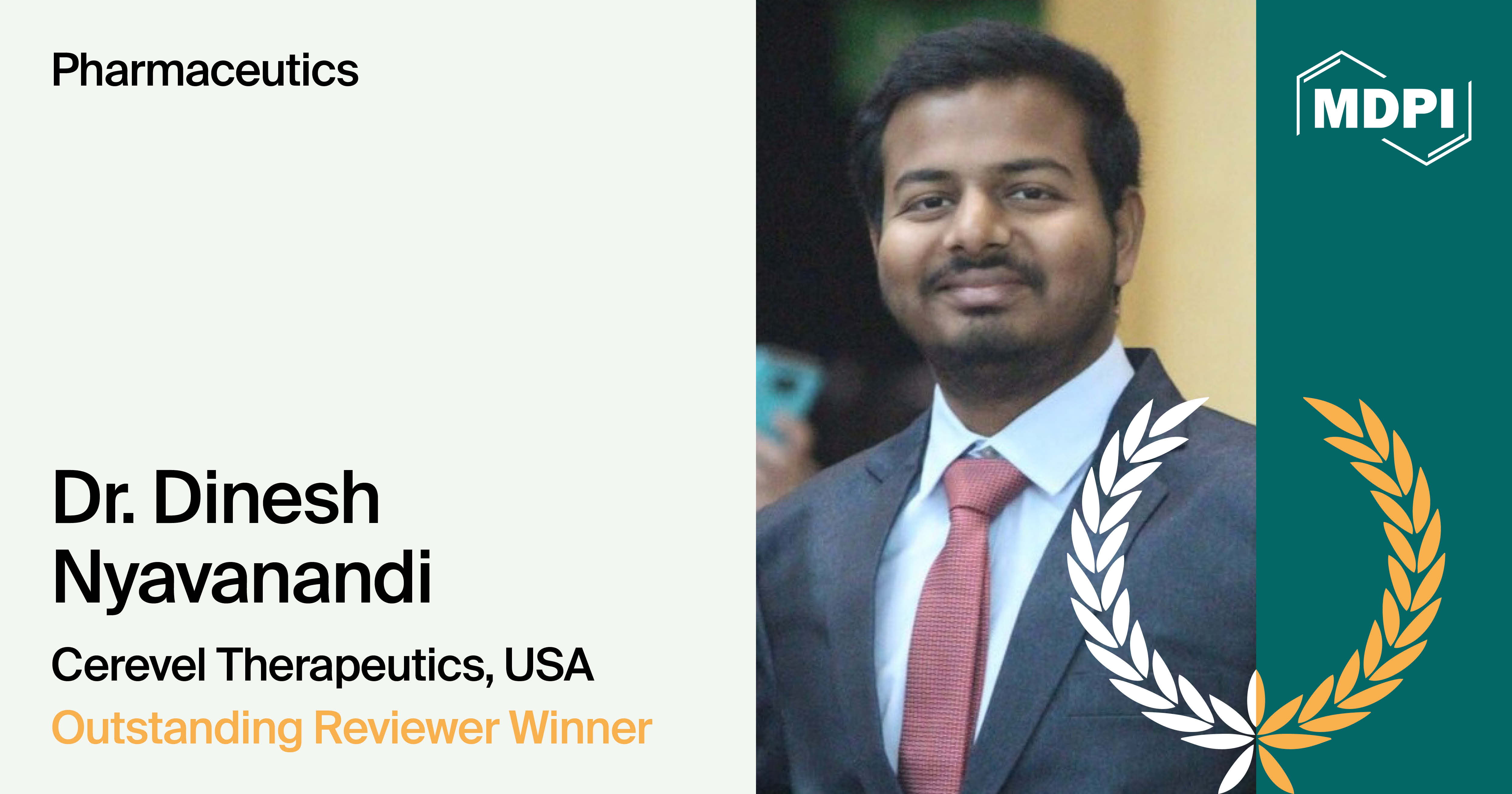 Interview with Dr. Dinesh Nyavanandi—Winner of the Pharmaceutics 2024 Outstanding Reviewer Award