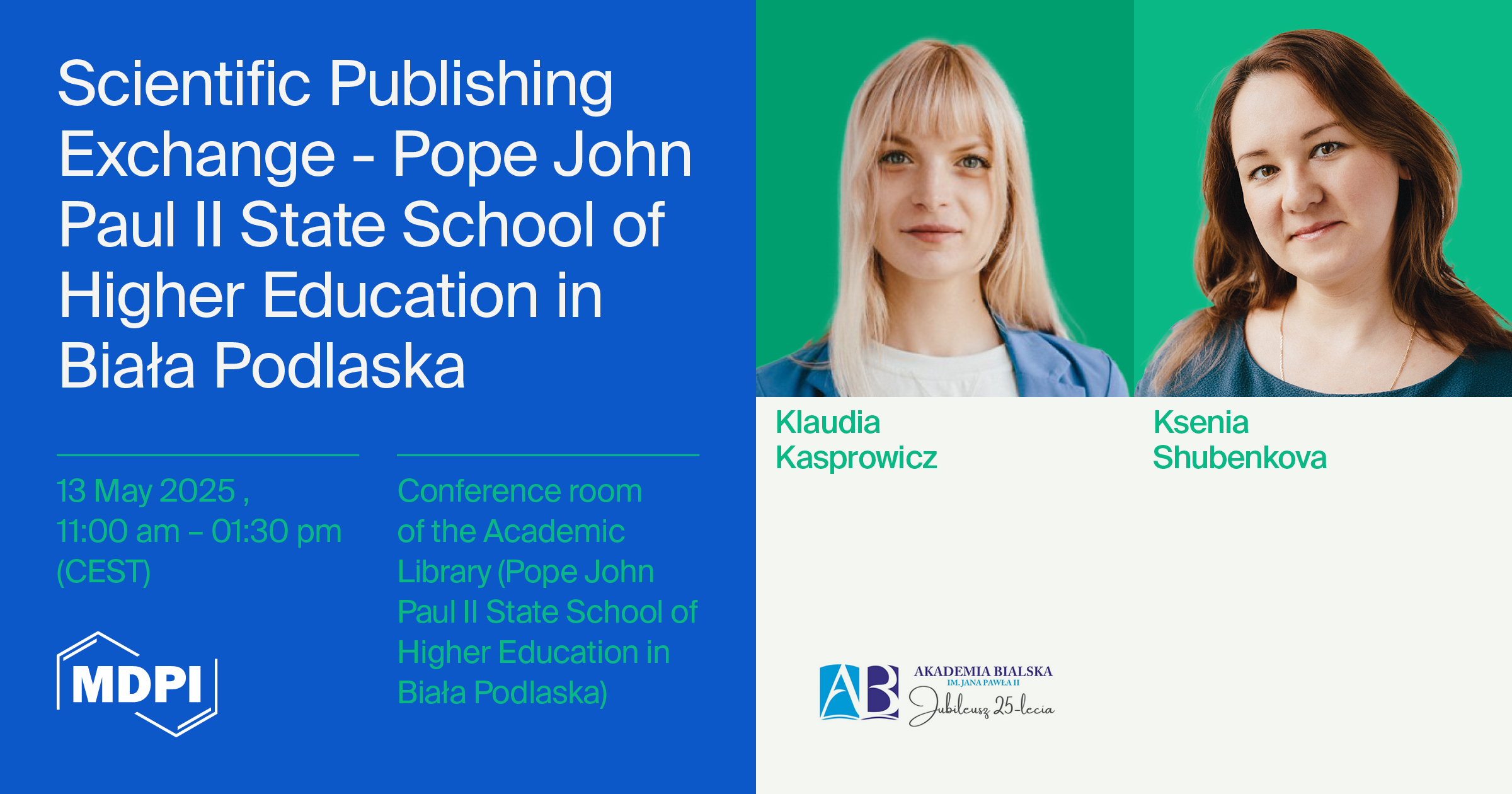 MDPI Open Science Insights—Scientific Publishing Exchange: Pope John Paul II State School of Higher Education in Biała Podlaska, 13 May 2025
