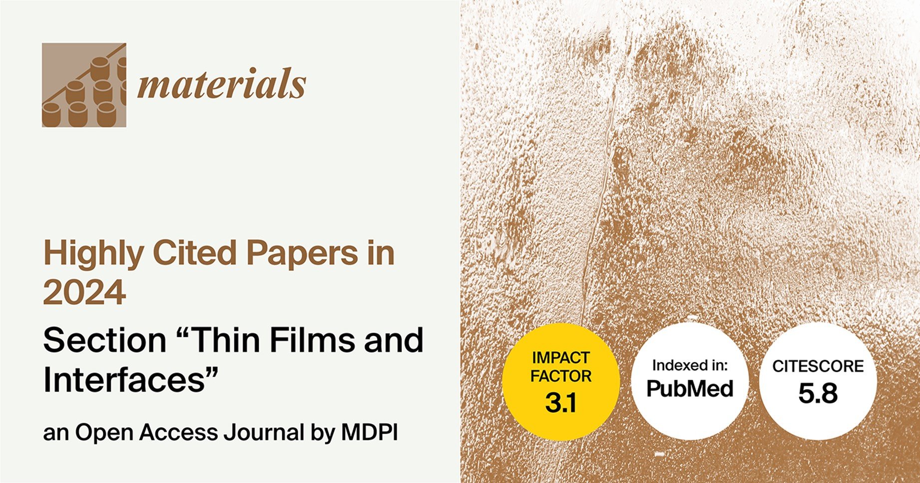 <em>Materials </em>| Highly Cited Papers in 2024 in the “Thin Films and Interfaces” Section