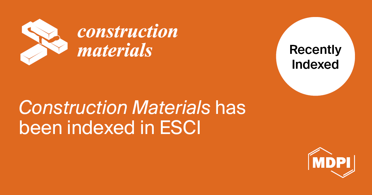 Construction Materials Accepted into Emerging Sources Citation Index in Web of Science