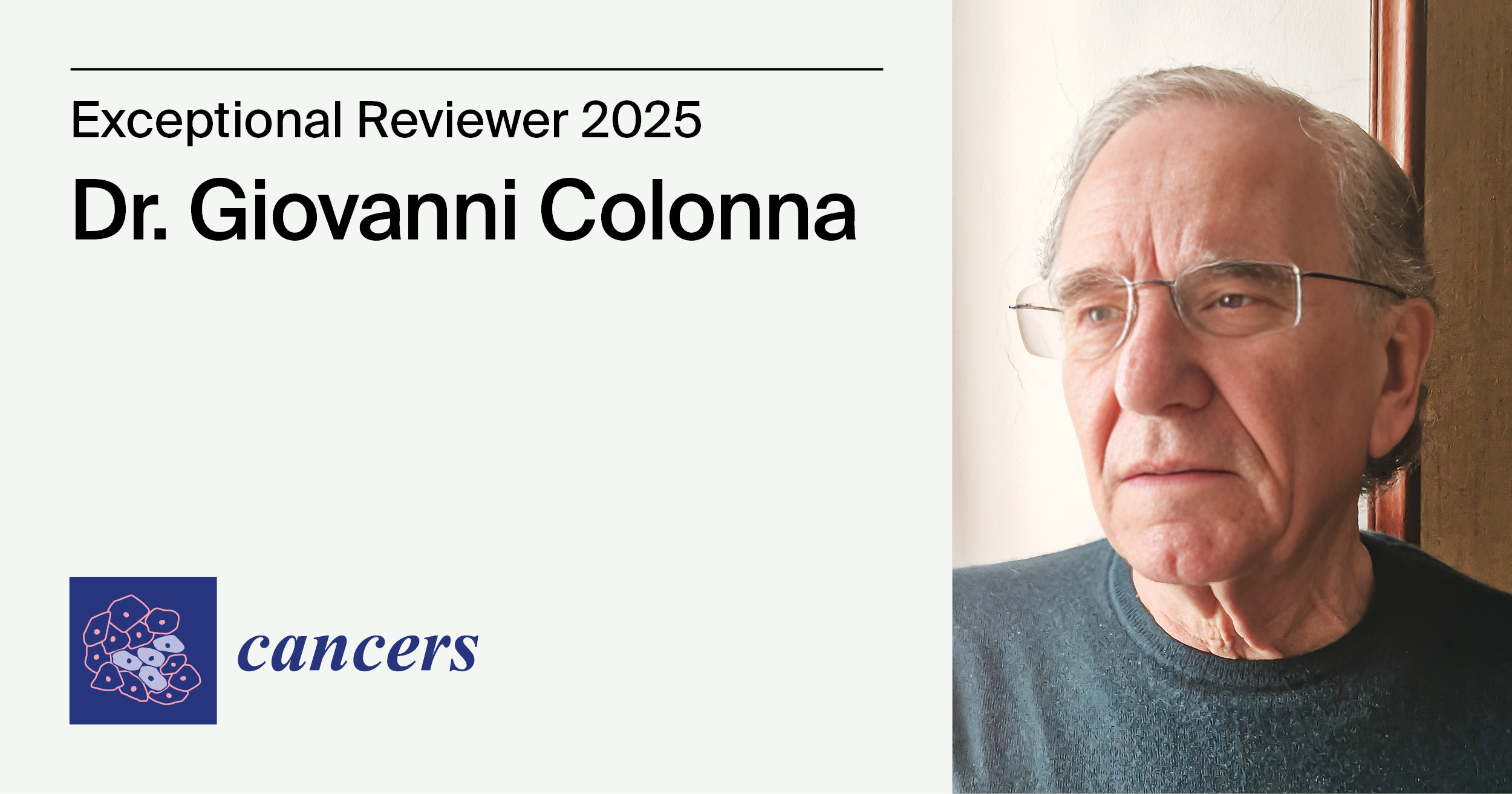 Interview with Dr. Giovanni Colonna—Cancers Exceptional Reviewer 2025
