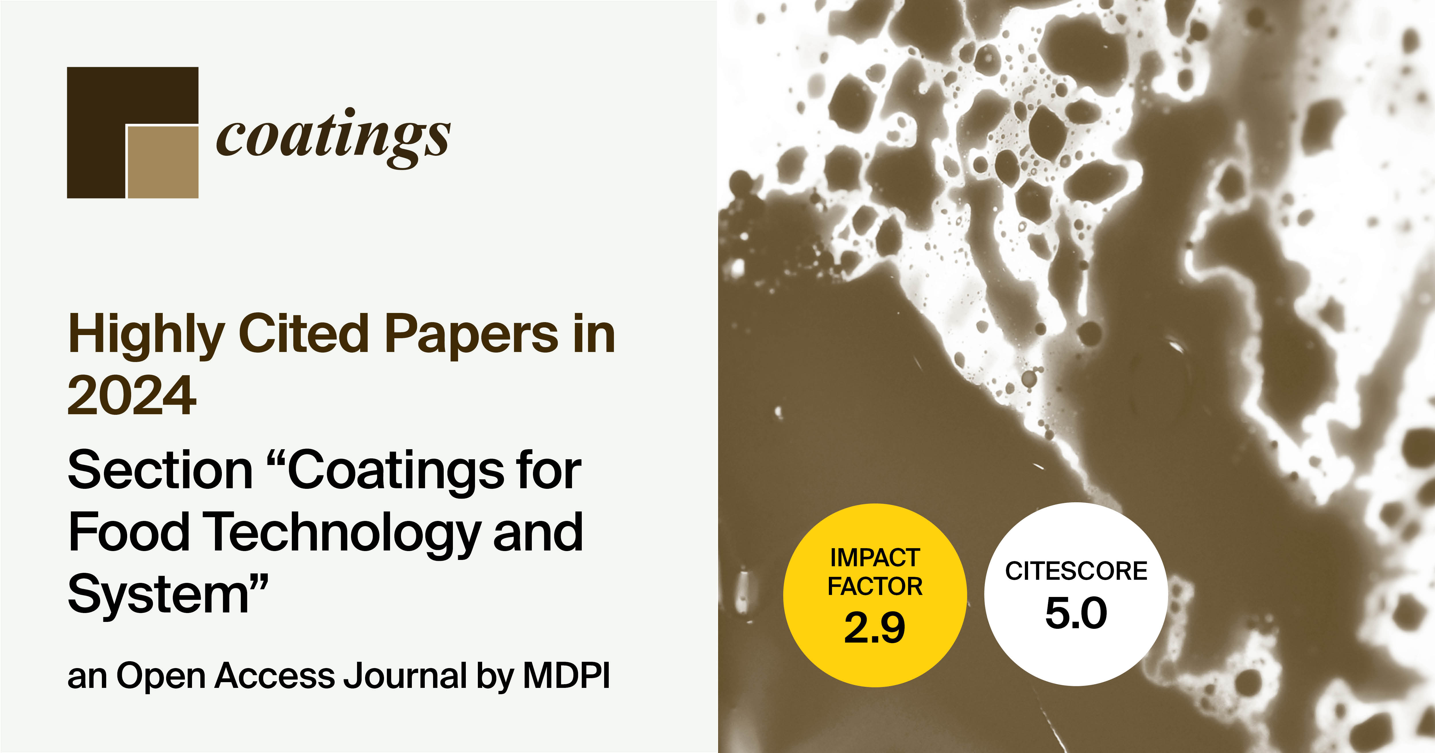 Coatings | Highly Cited Papers in 2024 in the “Coatings for Food Technology and System” Section