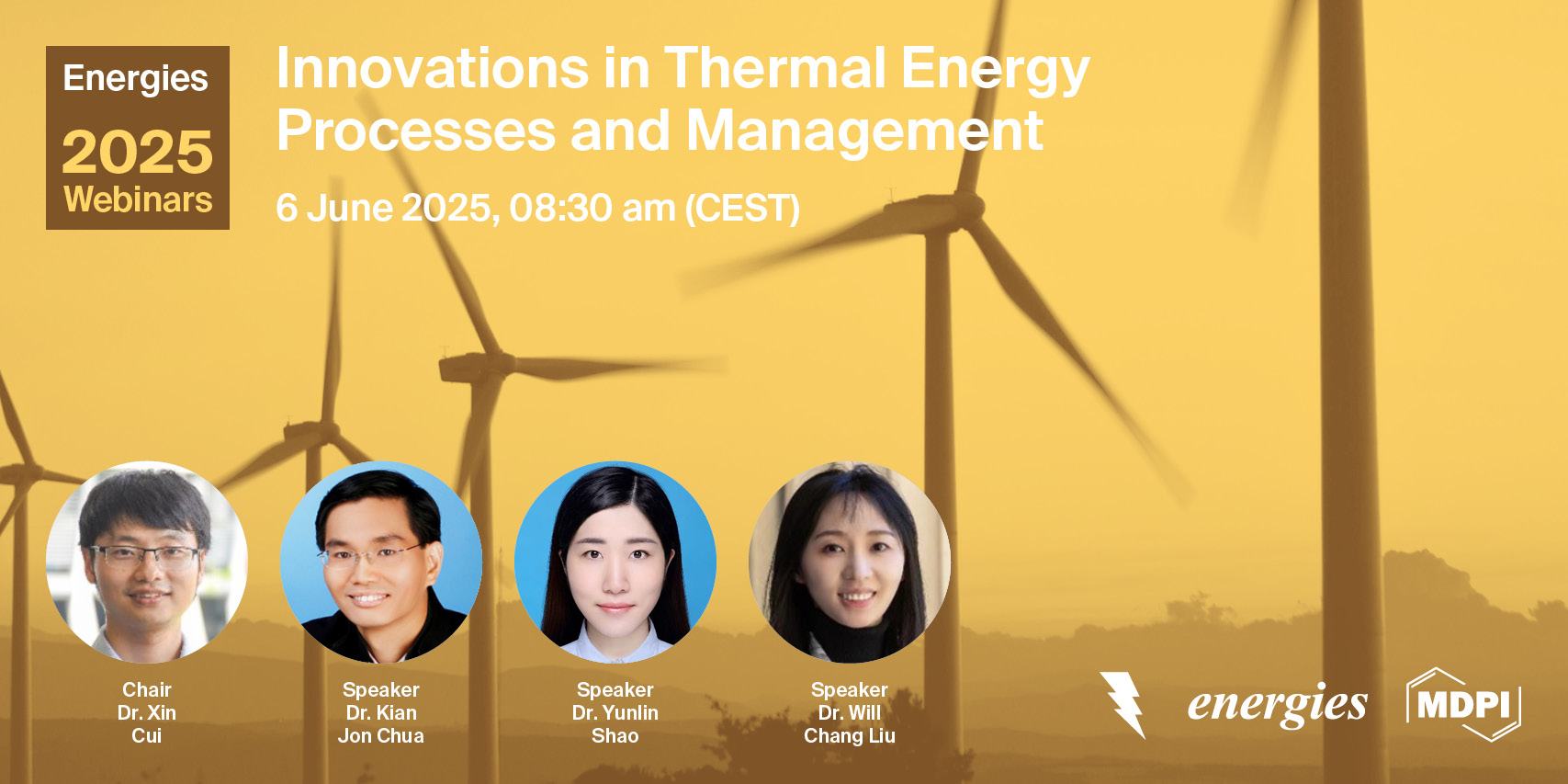Energies Webinar | Innovations in Thermal Energy Processes and Management, 6 June 2025