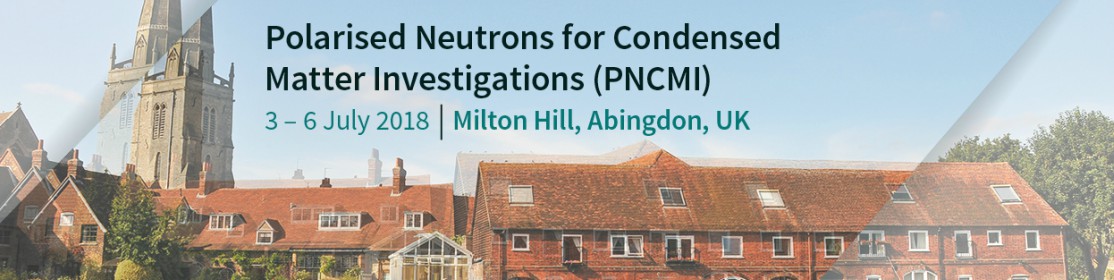 Meet us at the 2018 PNCMI, Milton Hill, Abingdon, UK, 3–6 July 2018