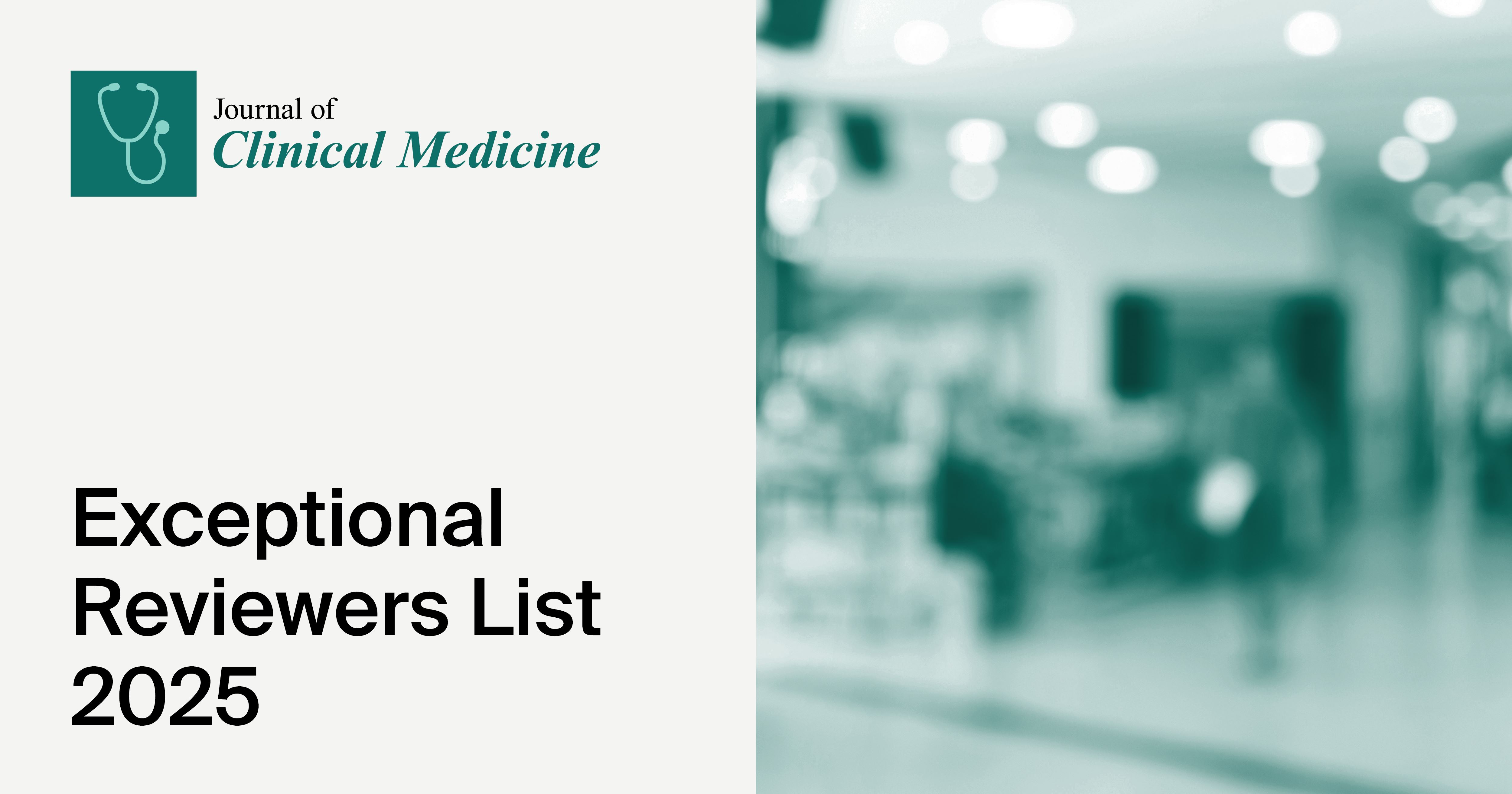 Journal of Clinical Medicine Exceptional Reviewers List 2025