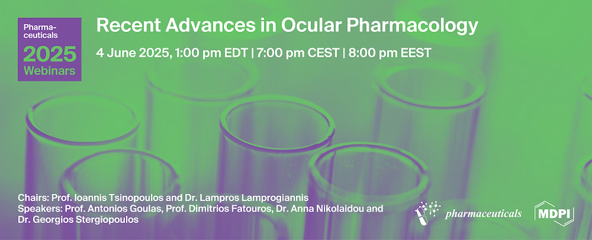 Pharmaceuticals Webinar | Recent Advances in Ocular Pharmacology, 4 June 2025