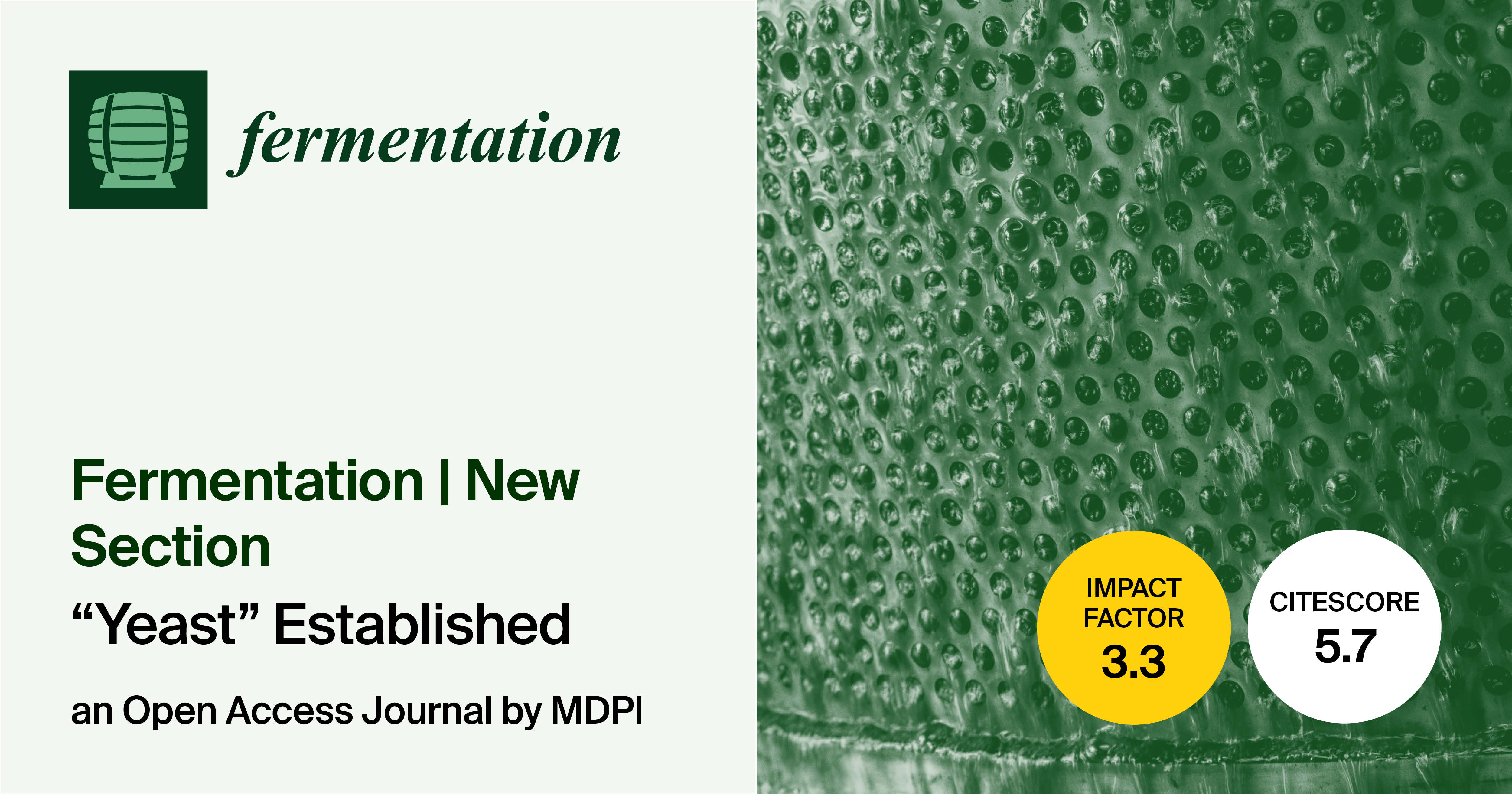 Fermentation | New Section “Yeast” Established