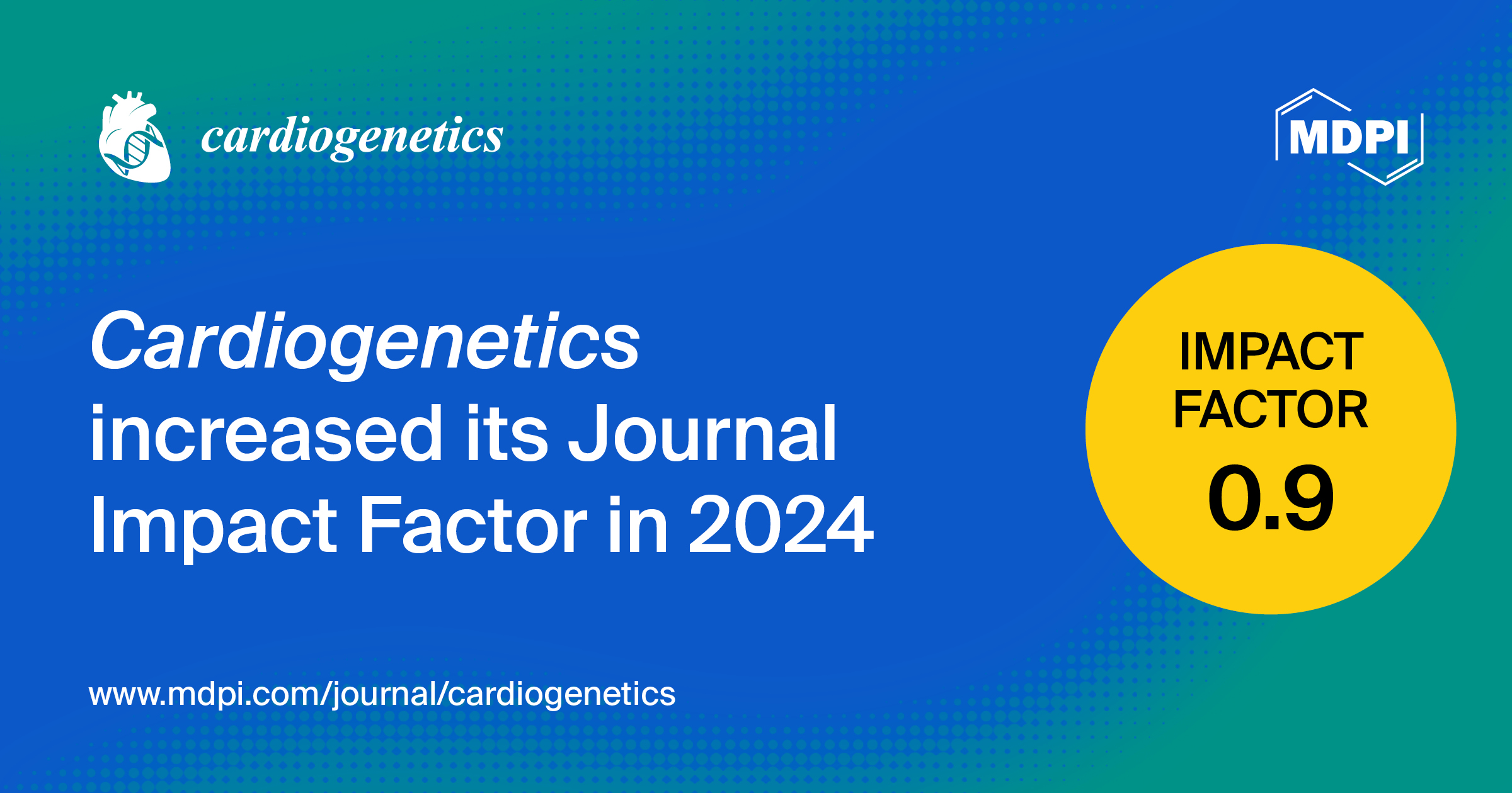 Cardiogenetics Receives an Updated Impact Factor of 0.9