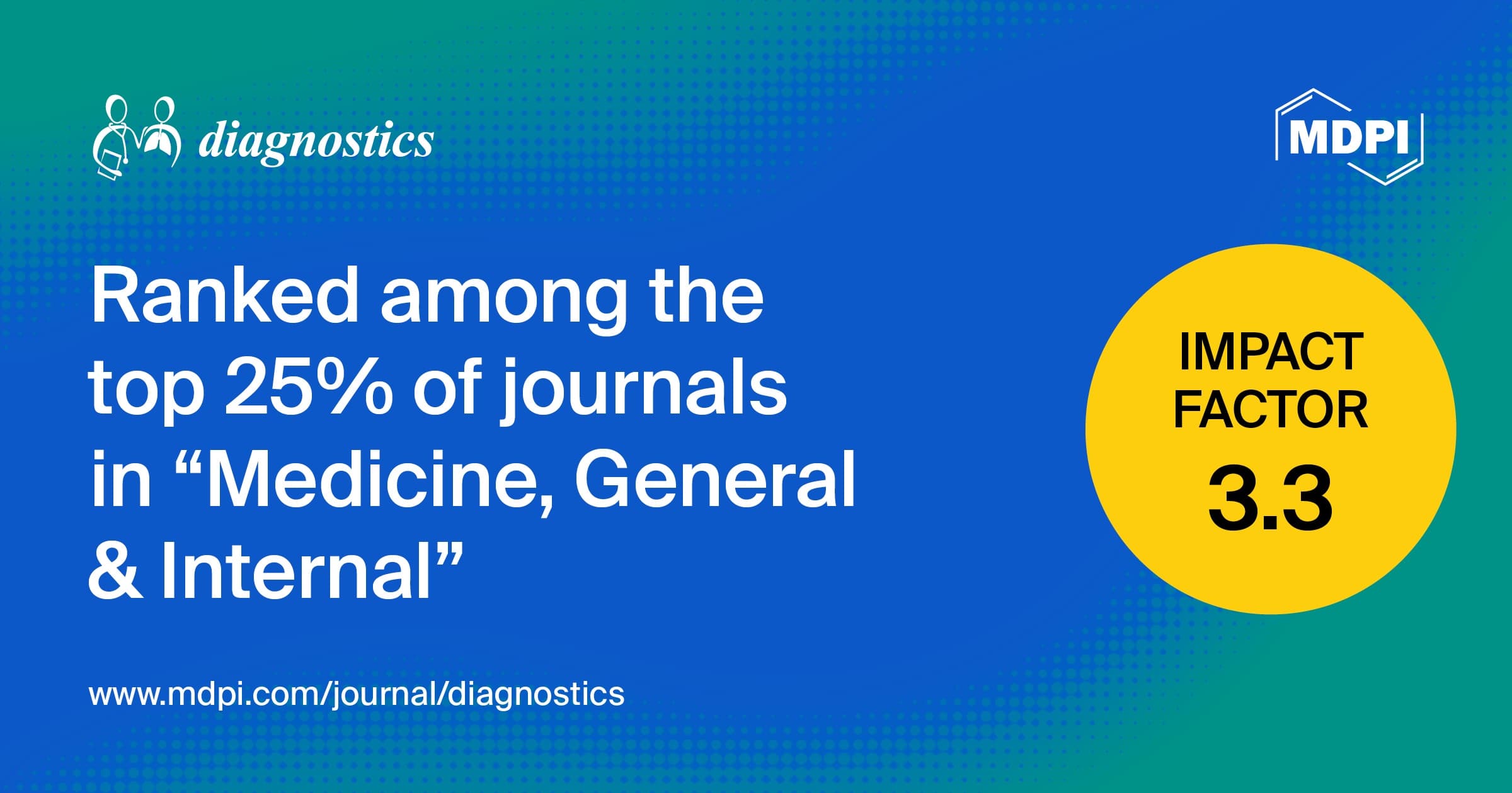 Diagnostics Receives an Increased Impact Factor of 3.3