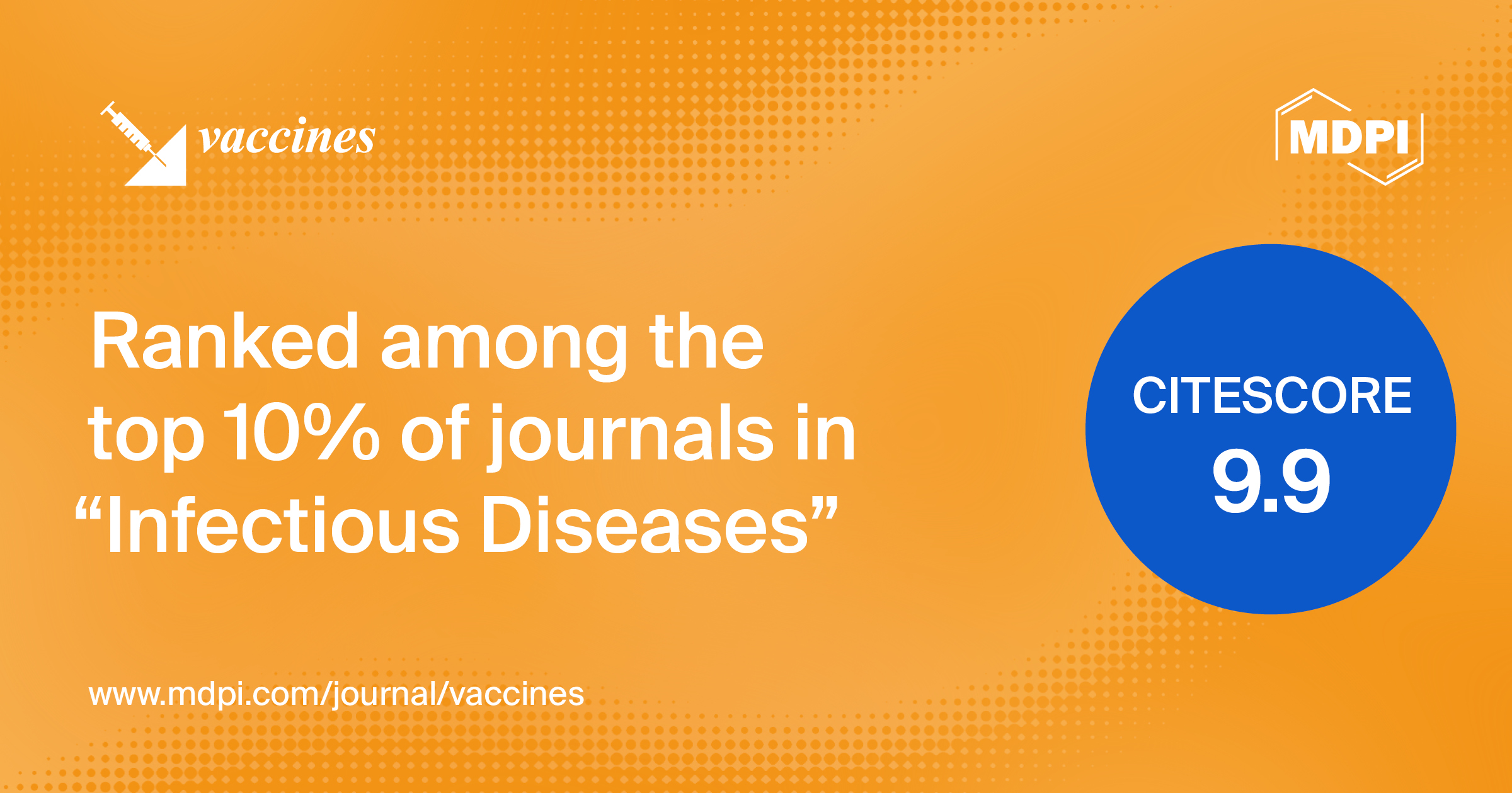 Vaccines Receives an Increased CiteScore of 9.9