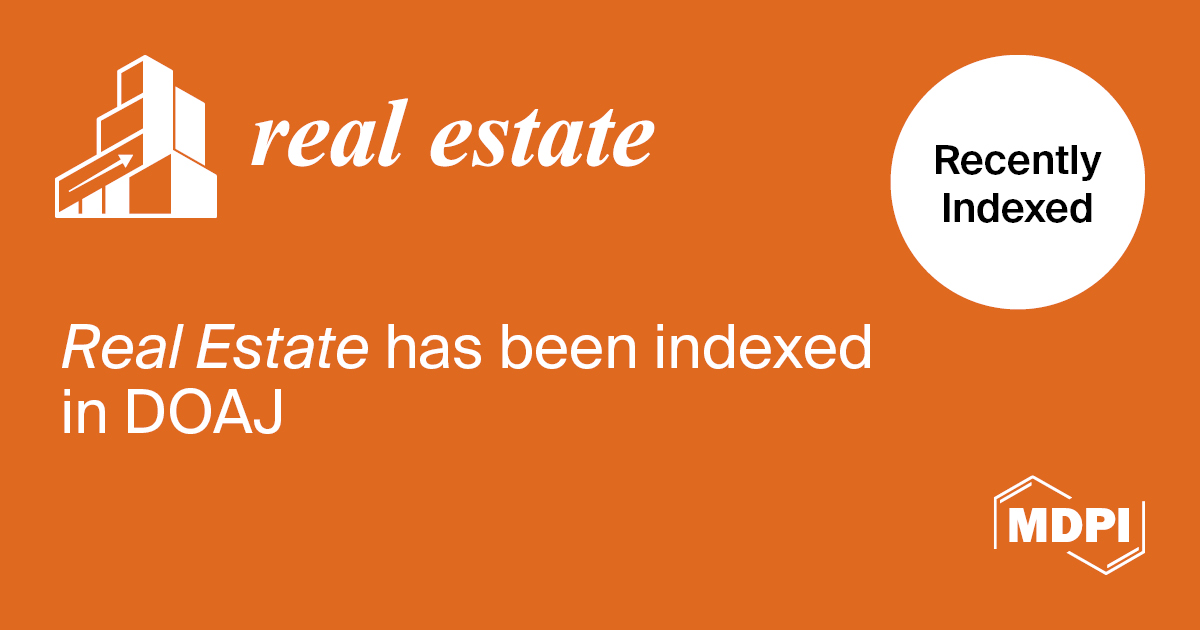 Real Estate Accepted into the Directory of Open Access Journals (DOAJ)