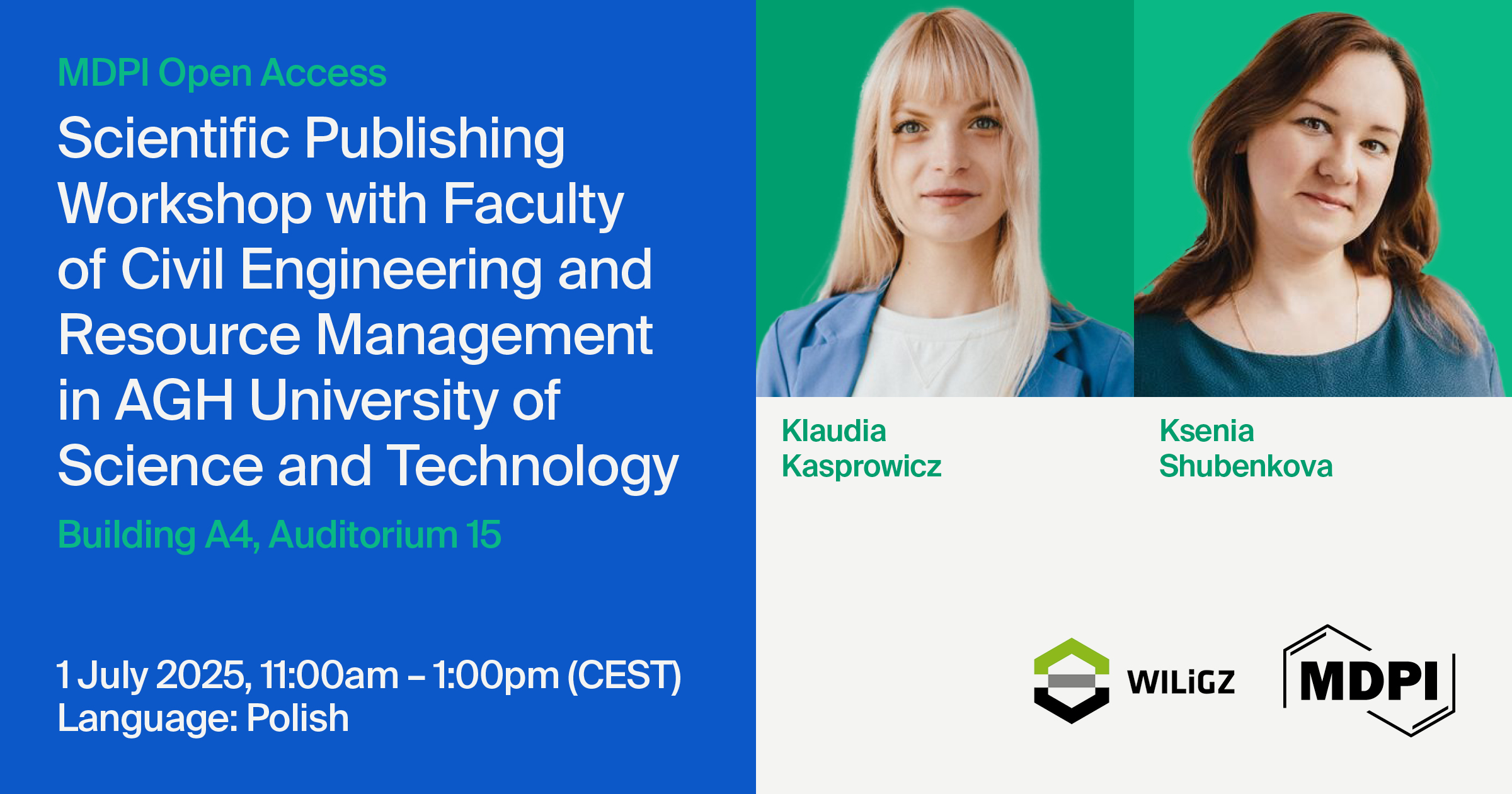 Scientific Publishing Workshop with Faculty of Civil Engineering and Resource Management in AGH University of Science and Technology, 1 July 2025