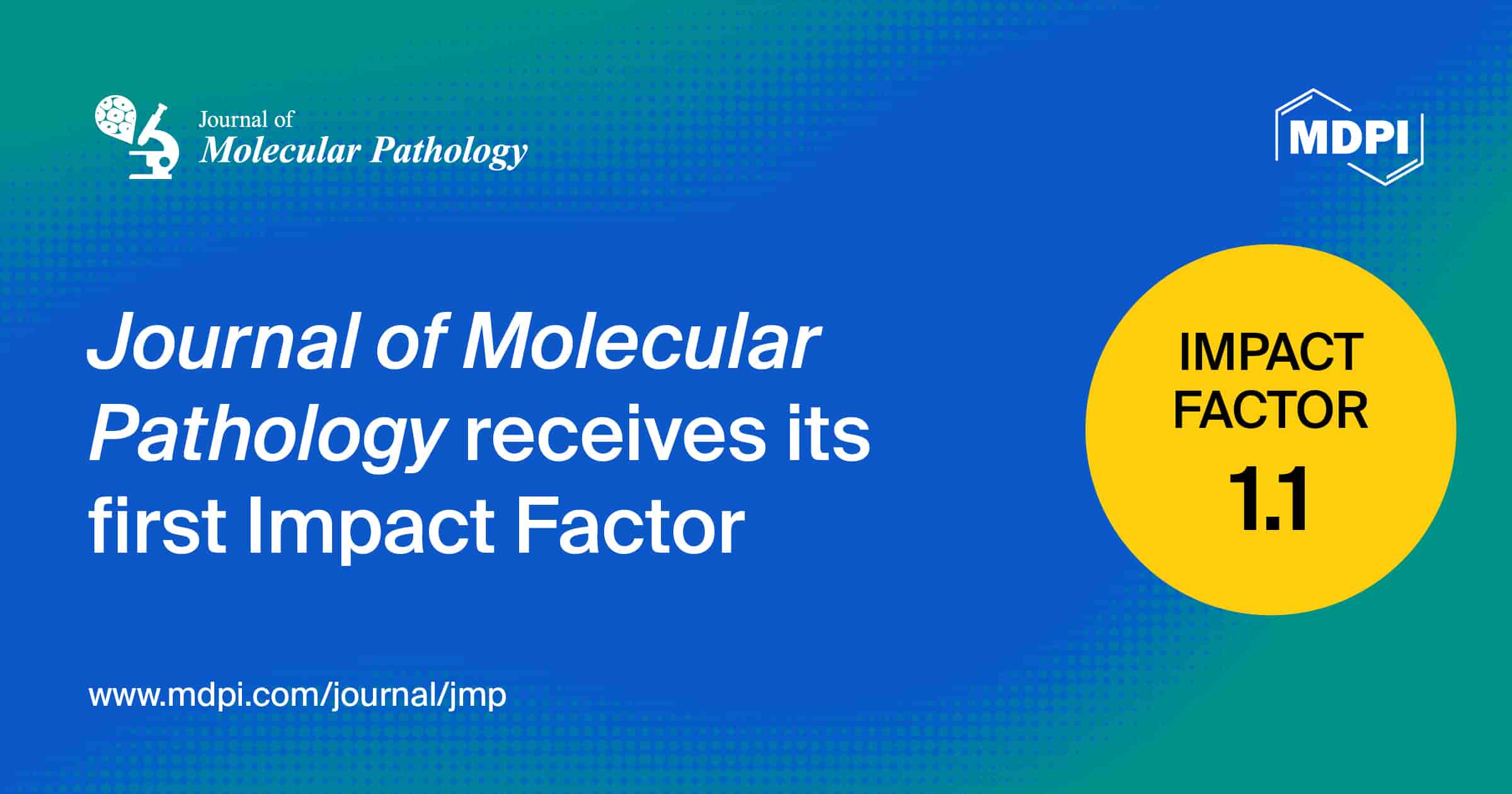 <em>Journal of Molecular Pathology</em> Receives Its First Impact Factor of 1.1