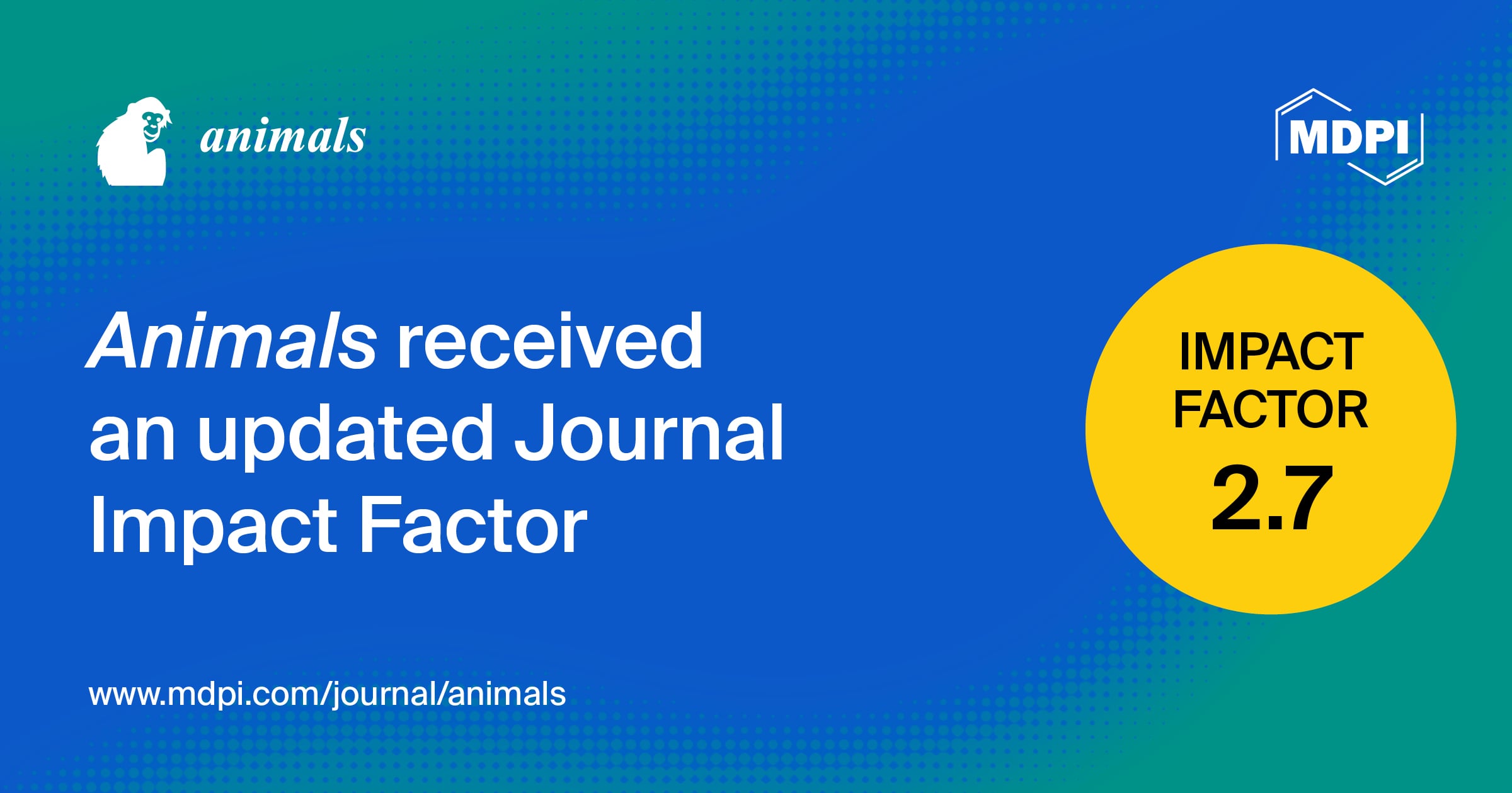 Animals Receives an Updated Impact Factor of 2.7