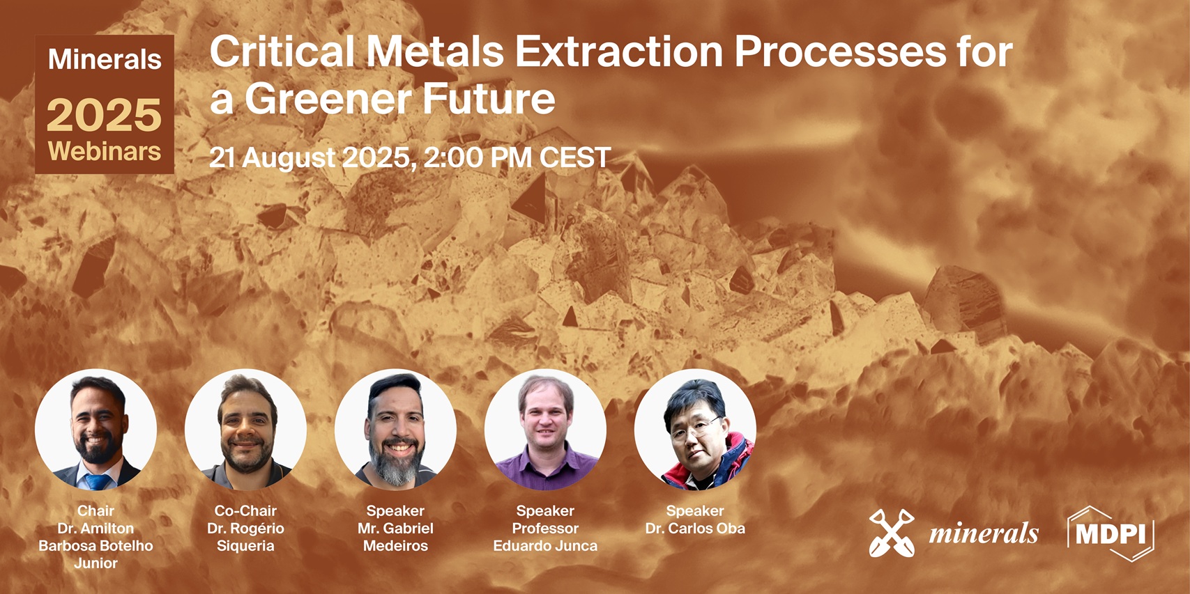 Minerals Webinar | Critical Metals Extraction Processes for a Greener Future, 21 August 2025