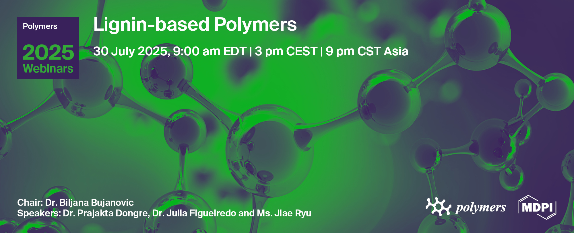 Polymers Webinar | Lignin-Based Polymers, 30 July 2025