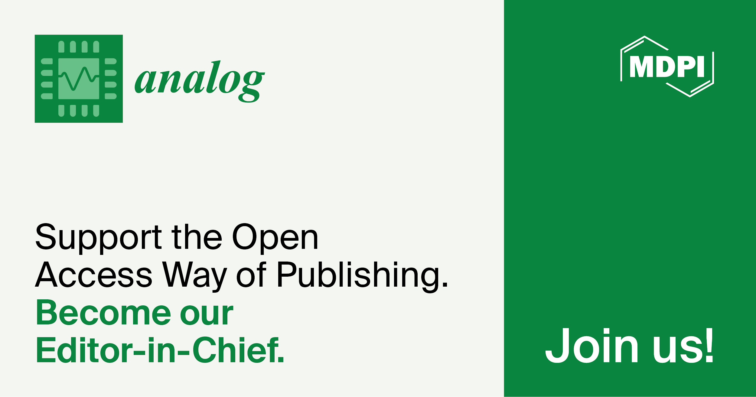 Analog | A New Journal Recruiting an Editor-in-Chief and Accepting Applications for Editorial Positions