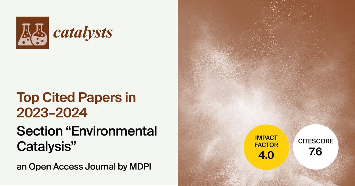 <strong><em>Catalysts</em></strong><strong> | Top Cited Papers in 2023–2024 in the “Environmental Catalysis” Section</strong>