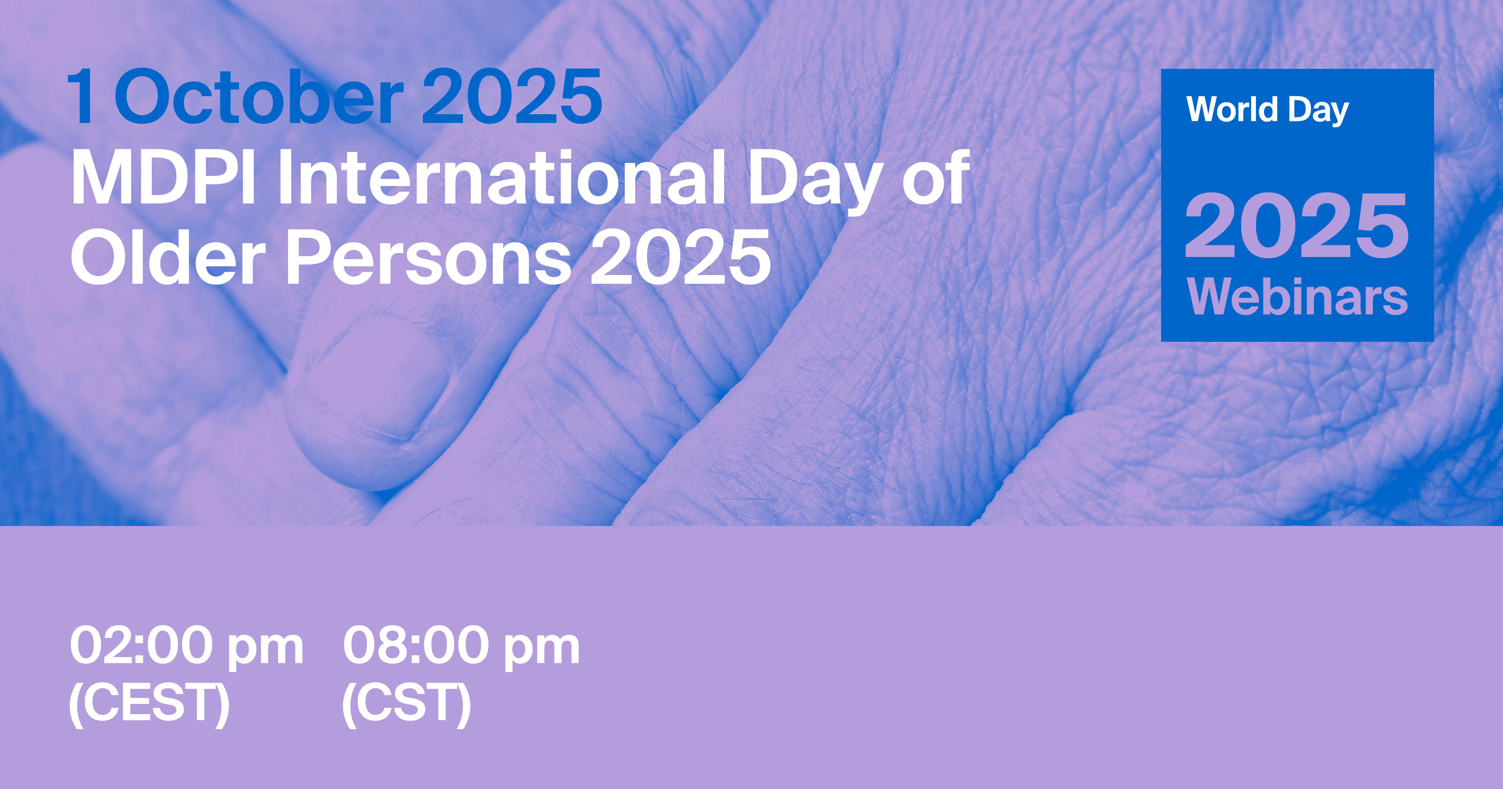 MDPI Webinar | International Day of Older Persons, 1 October 2025