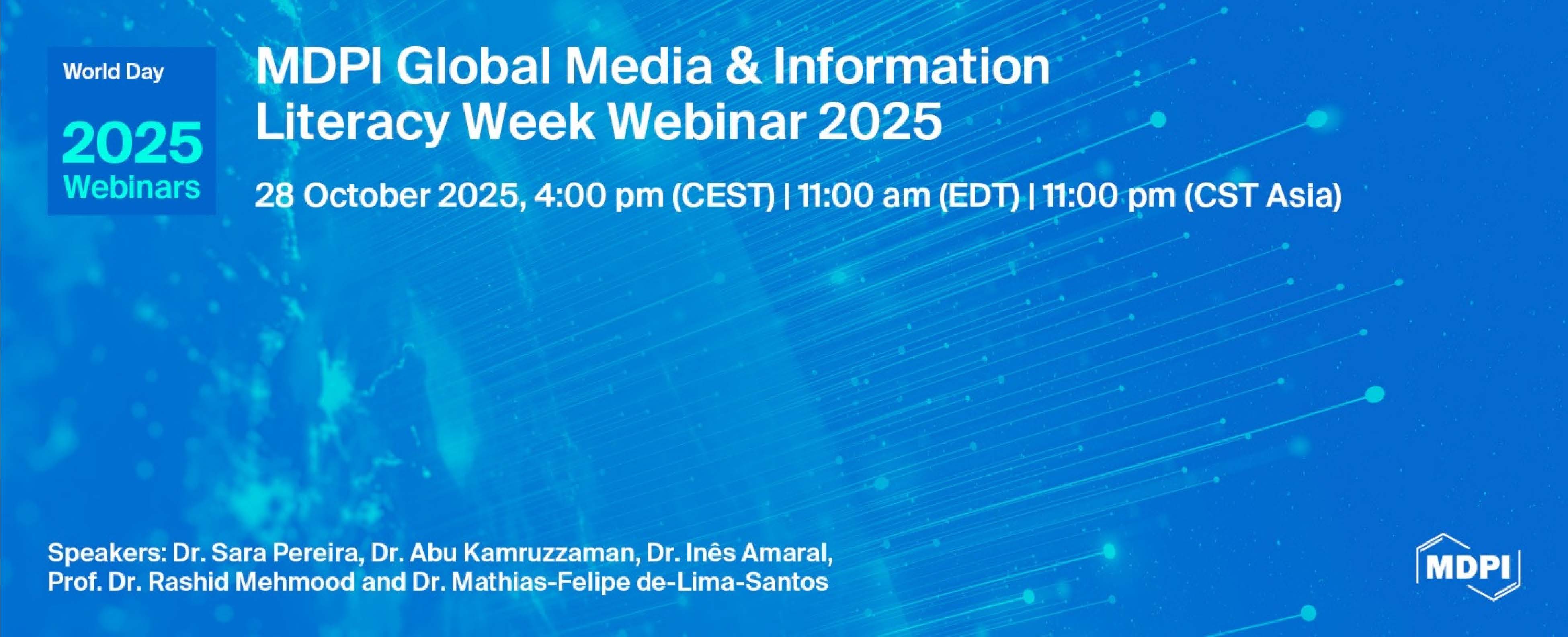 MDPI Webinar | Global Media and Information Literacy Week, 28 October 2025