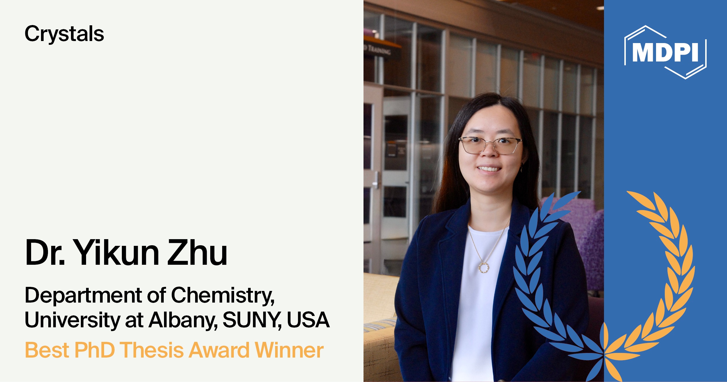 <strong>Interview with Dr. Yikun Zhu—Winner of the <em>Crystals</em> Best PhD Thesis Award</strong>