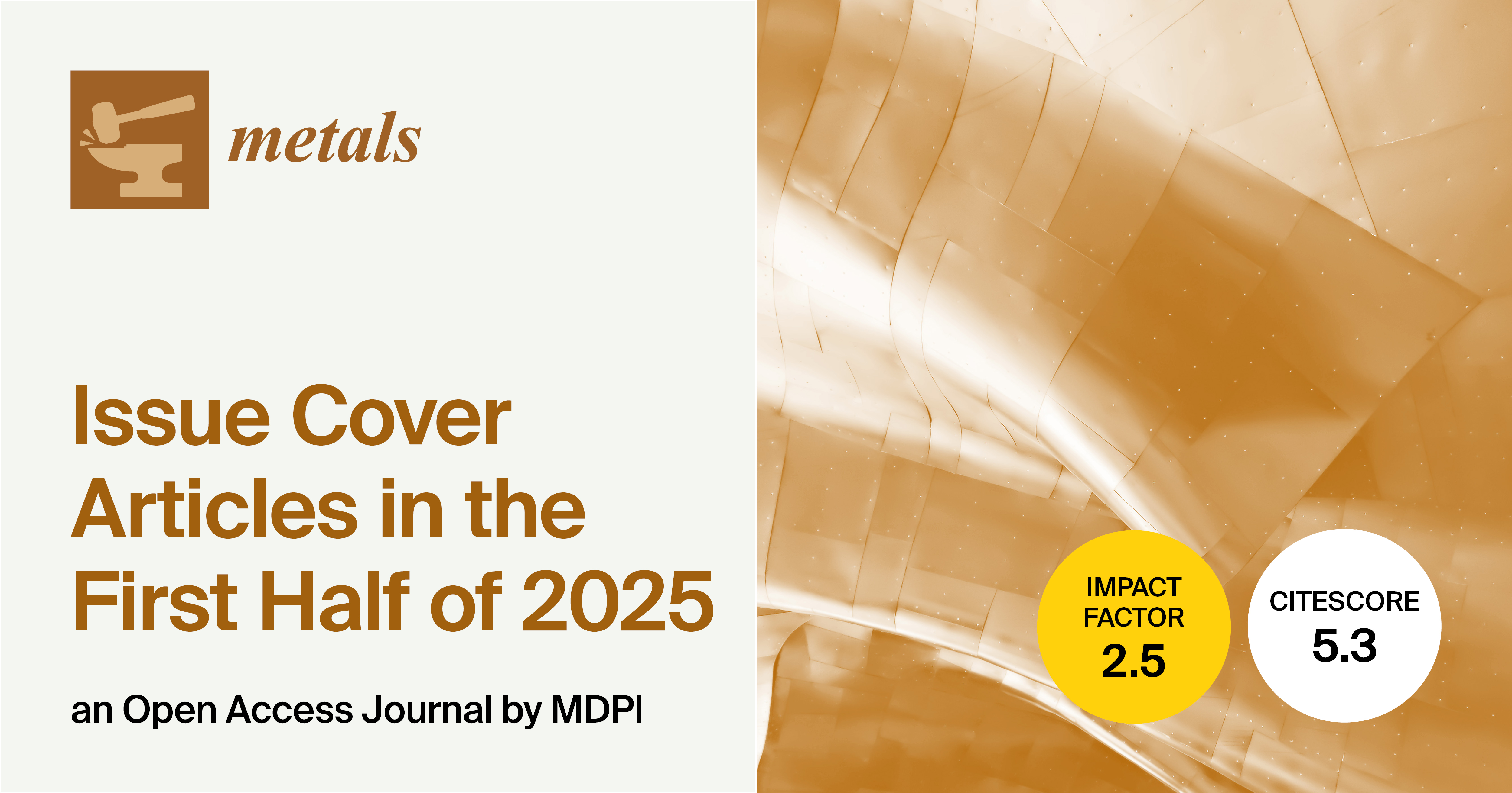 <strong><em>Metal</em></strong><strong>s | Issue Cover Articles Published in the First Half of 2025</strong>