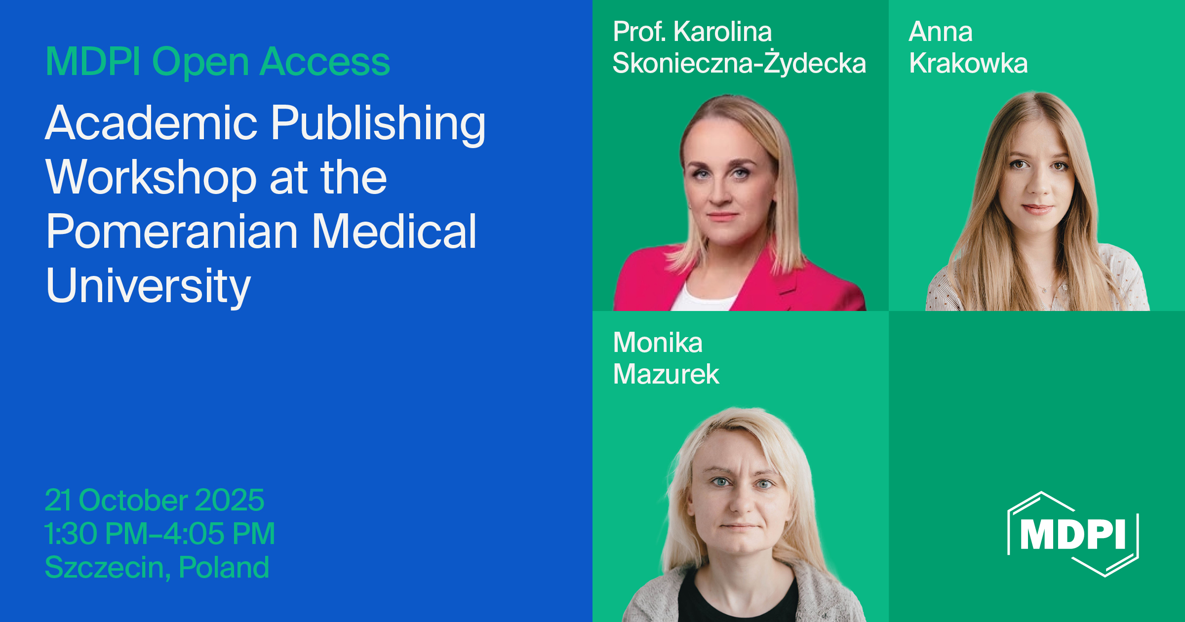 MDPI Open Science Insights: Academic Publishing Workshop at the Pomeranian Medical University, 21 October 2025