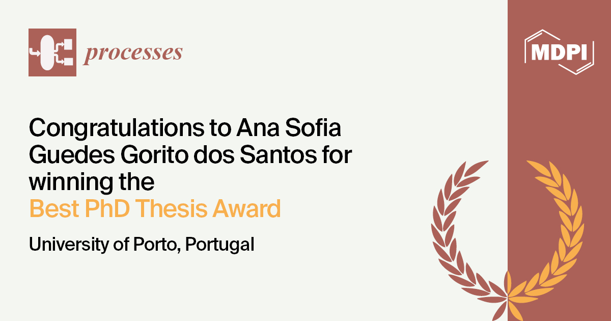 Processes Best PhD Thesis Award—Winner Announced